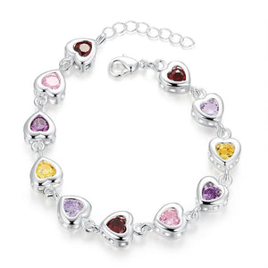 Rainbow Heart CZ Bracelet Rainbow Heart CZ Bracelet