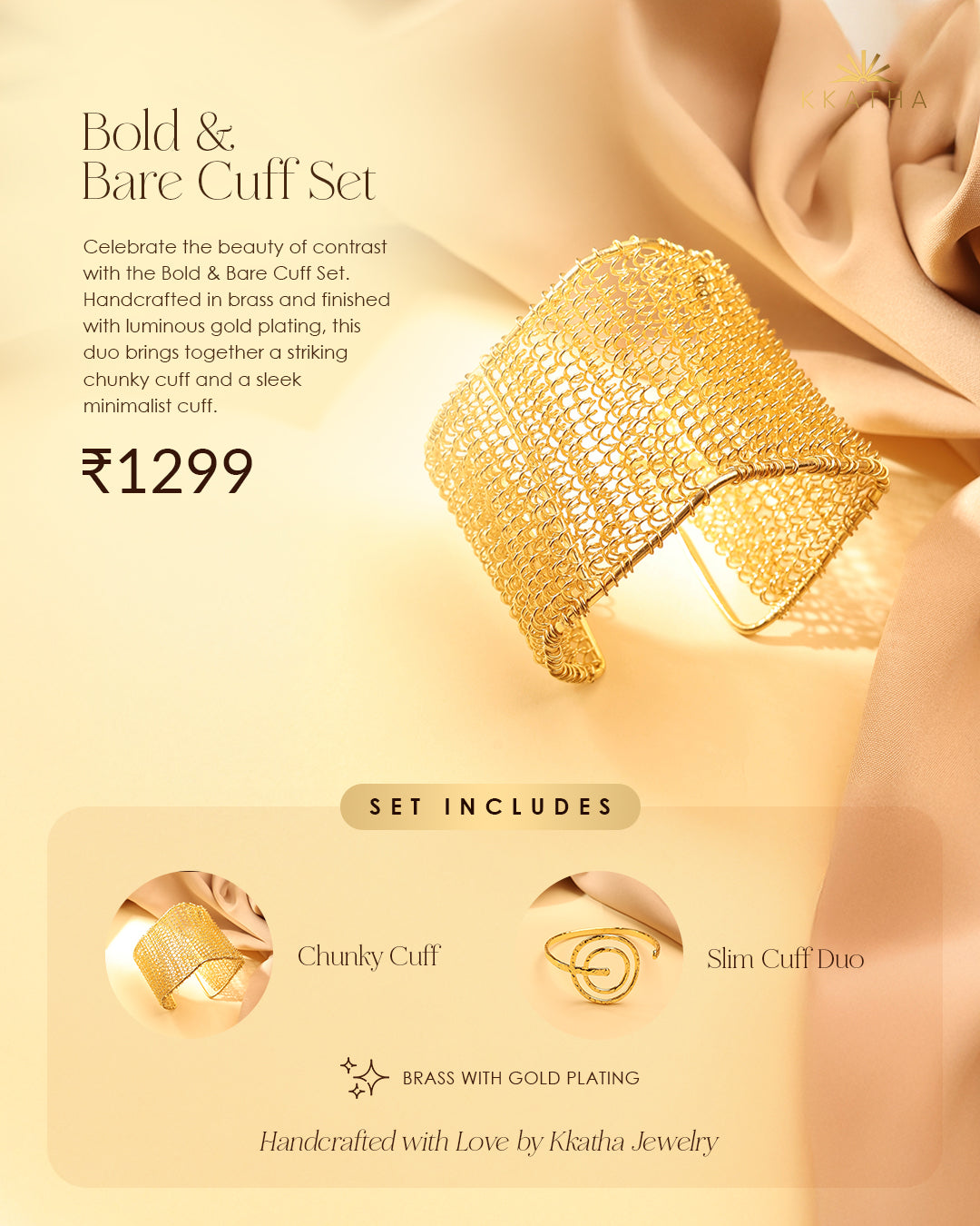 Bold & Bare Cuff Set