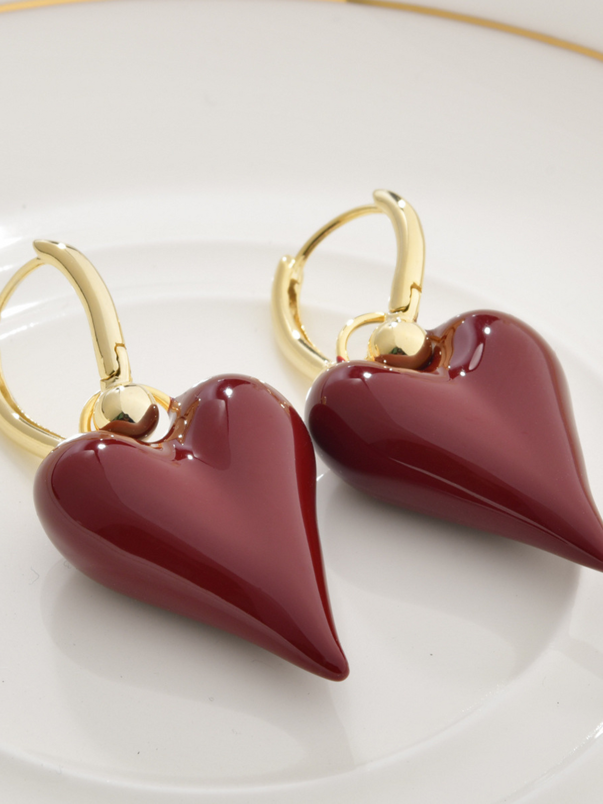 Crimson Duo — Earrings + Necklace Set