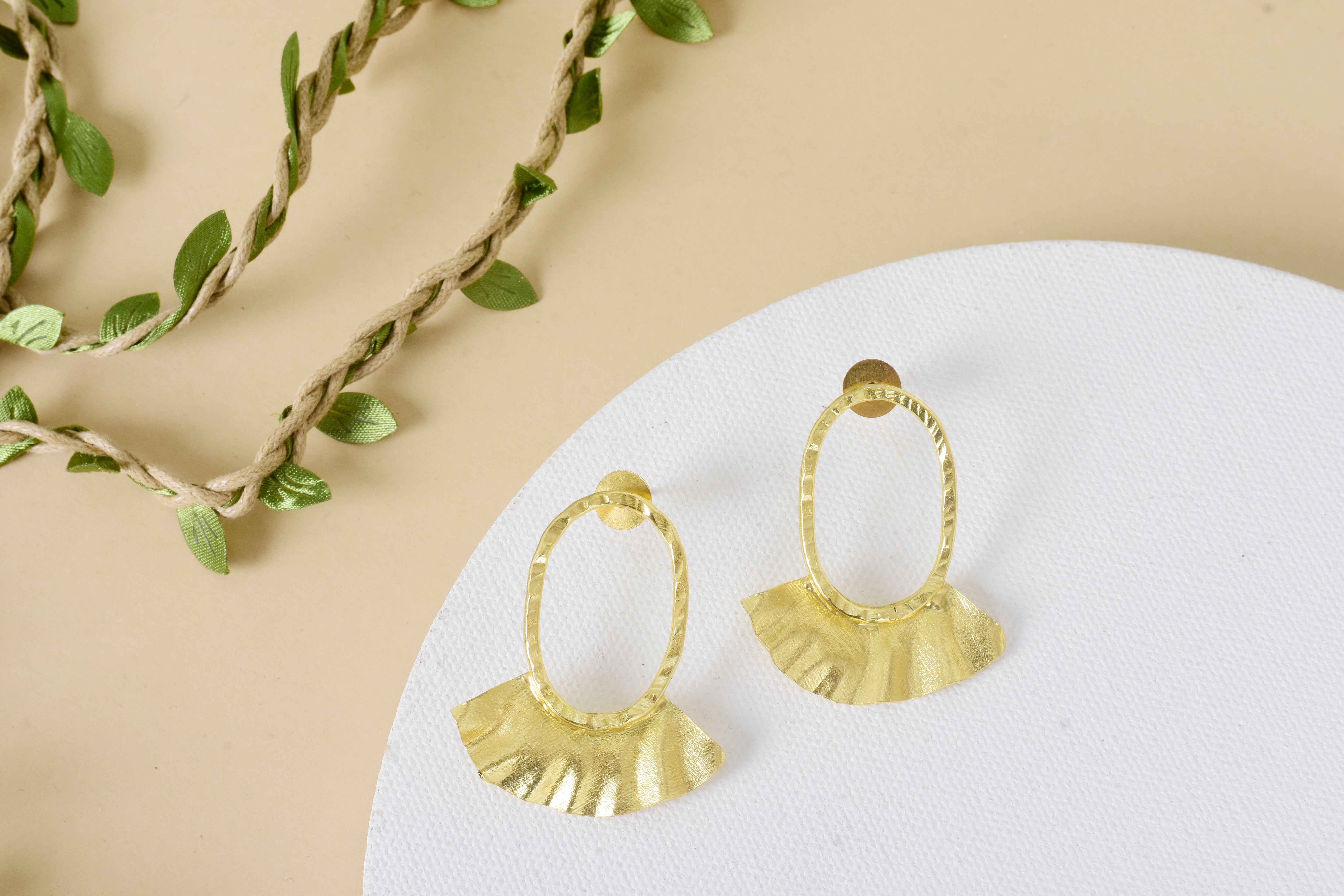 Gilded Ruffle Earrings