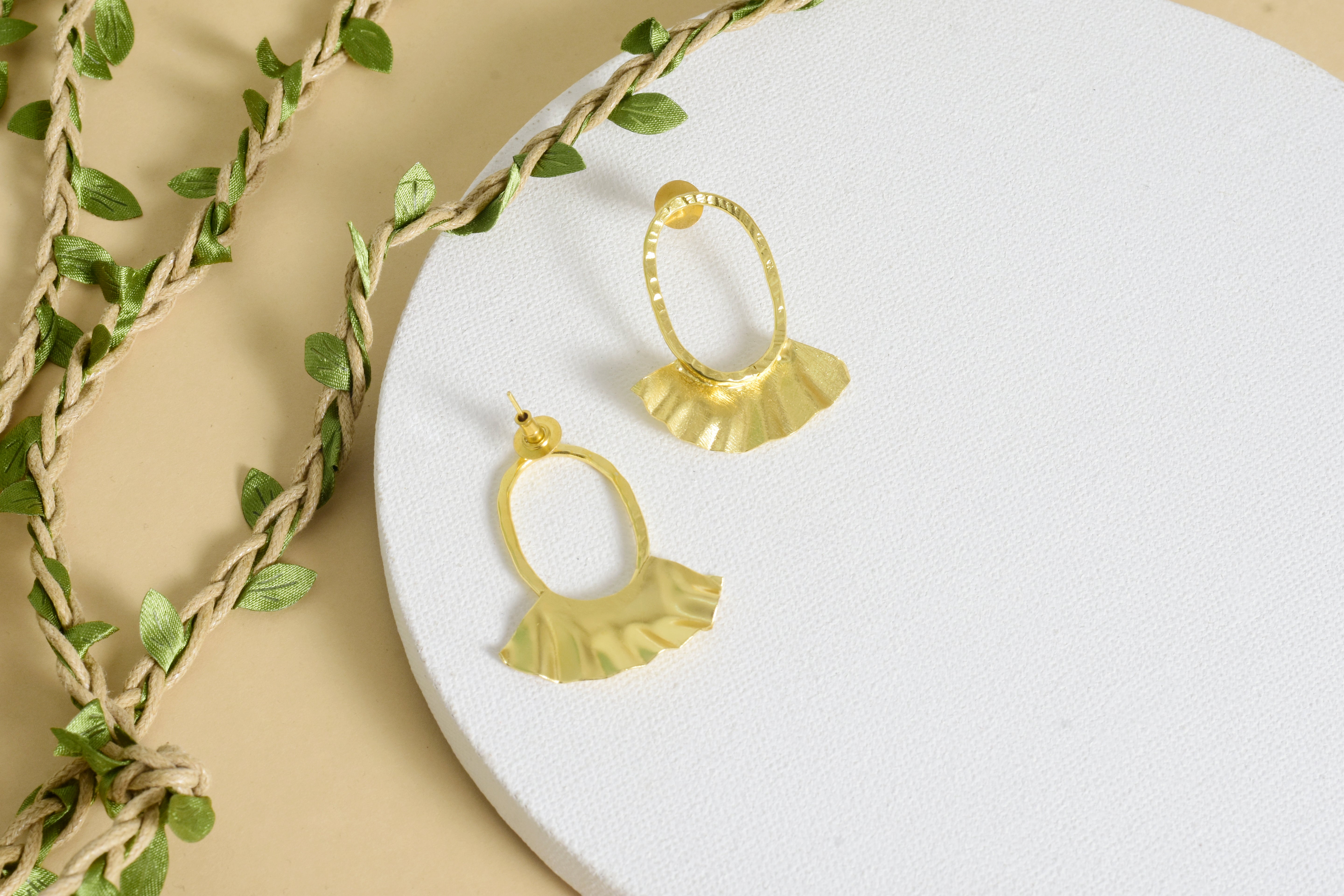 Gilded Ruffle Earrings