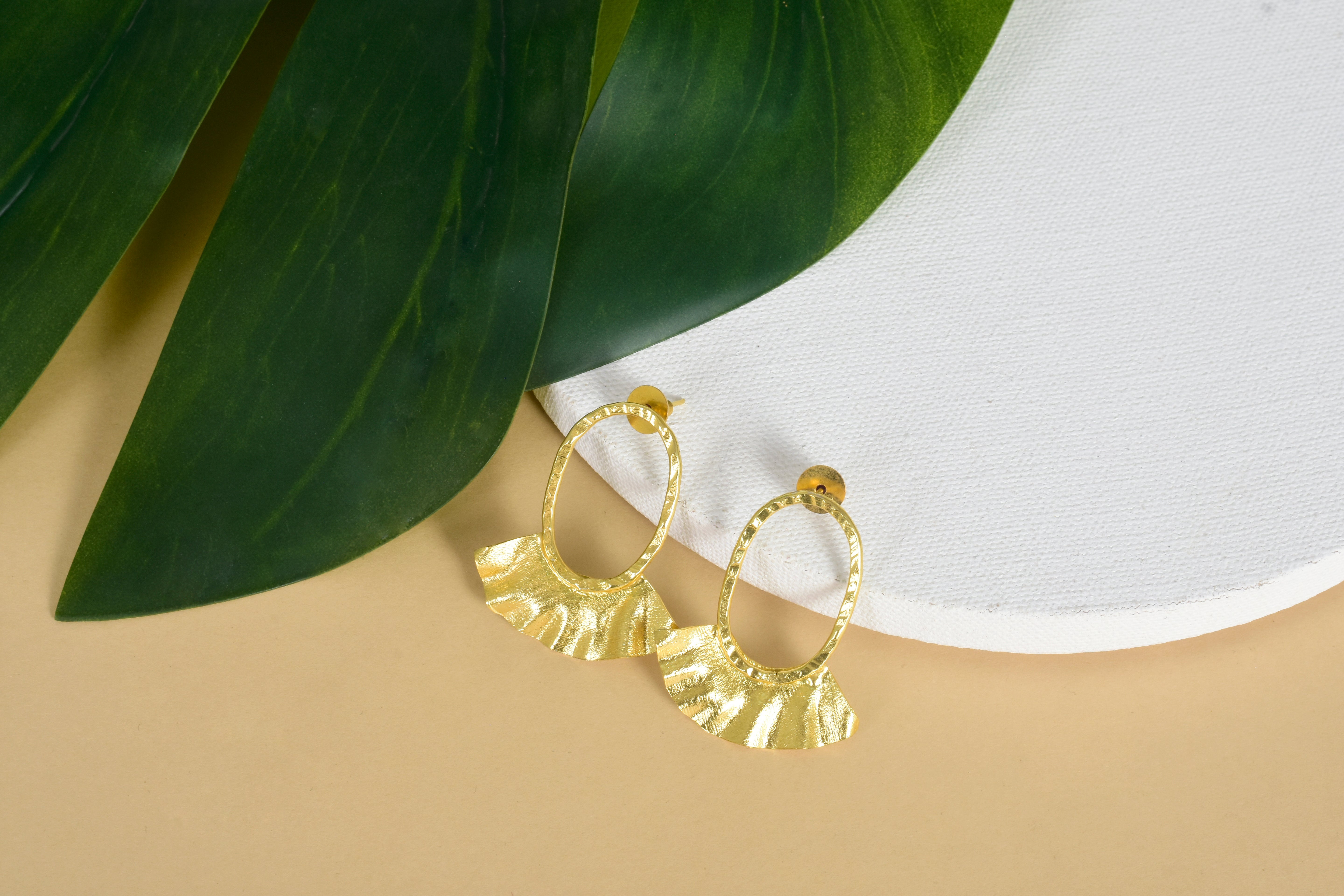Gilded Ruffle Earrings