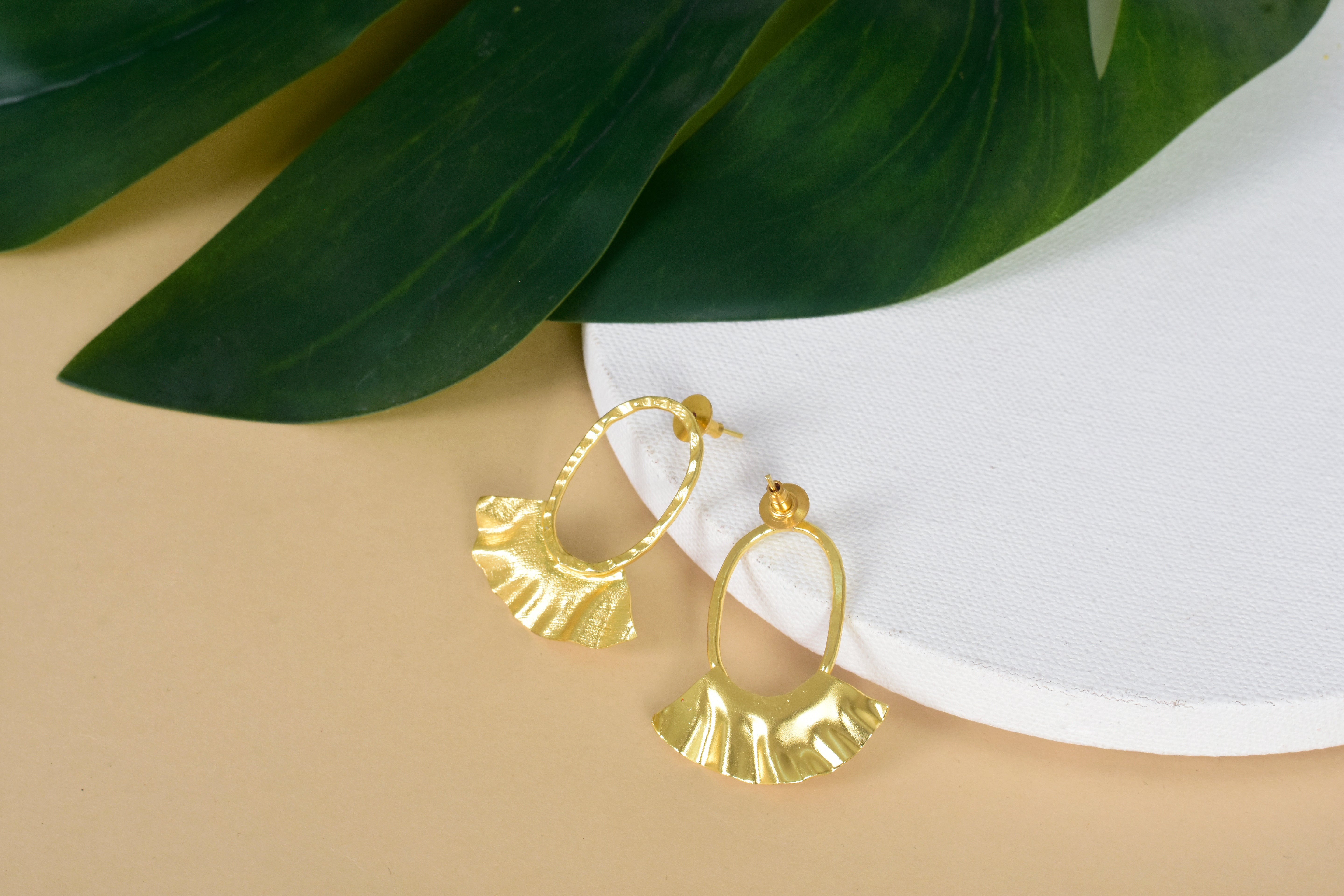 Gilded Ruffle Earrings