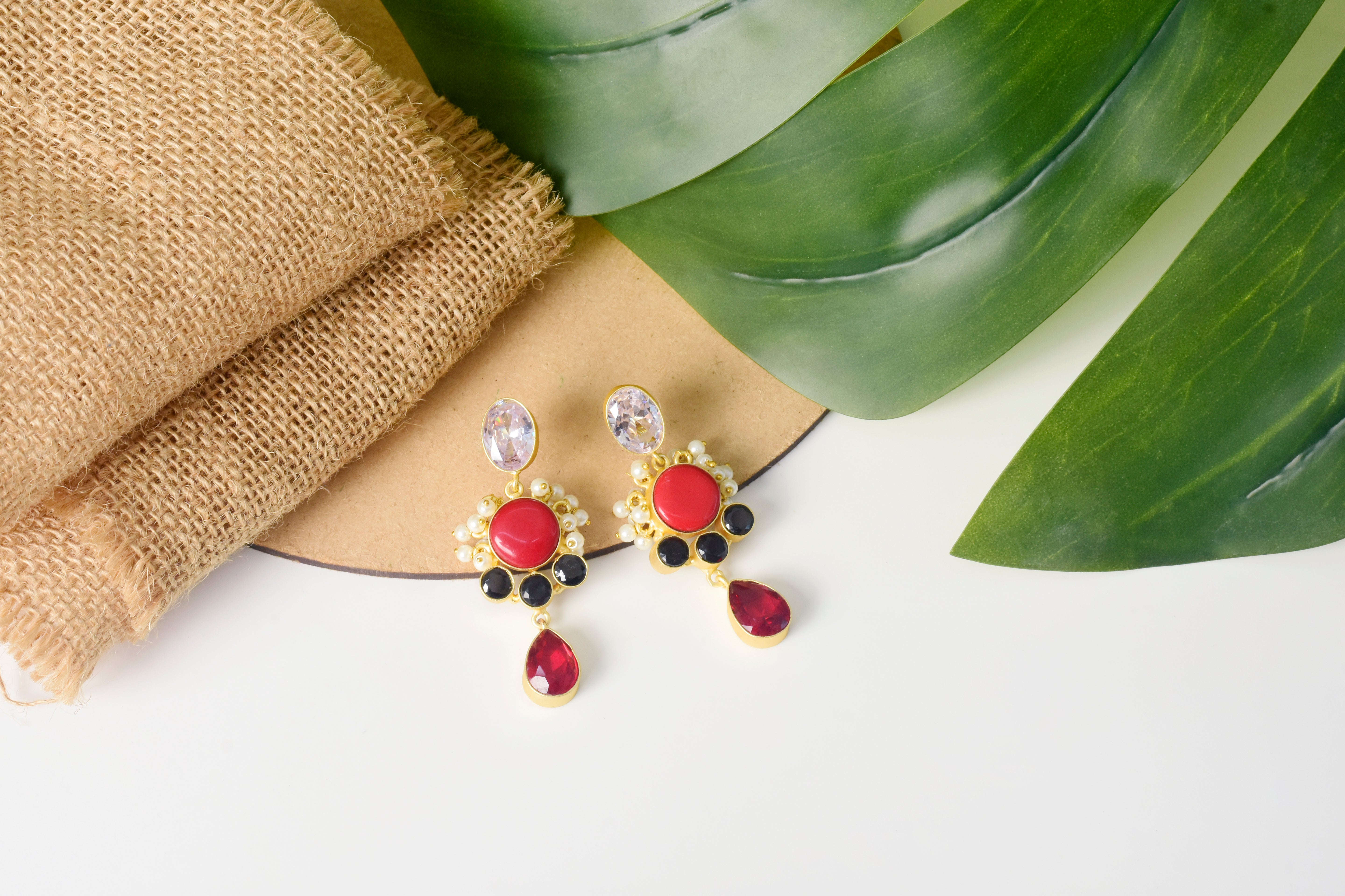 Crimson Charm Earrings