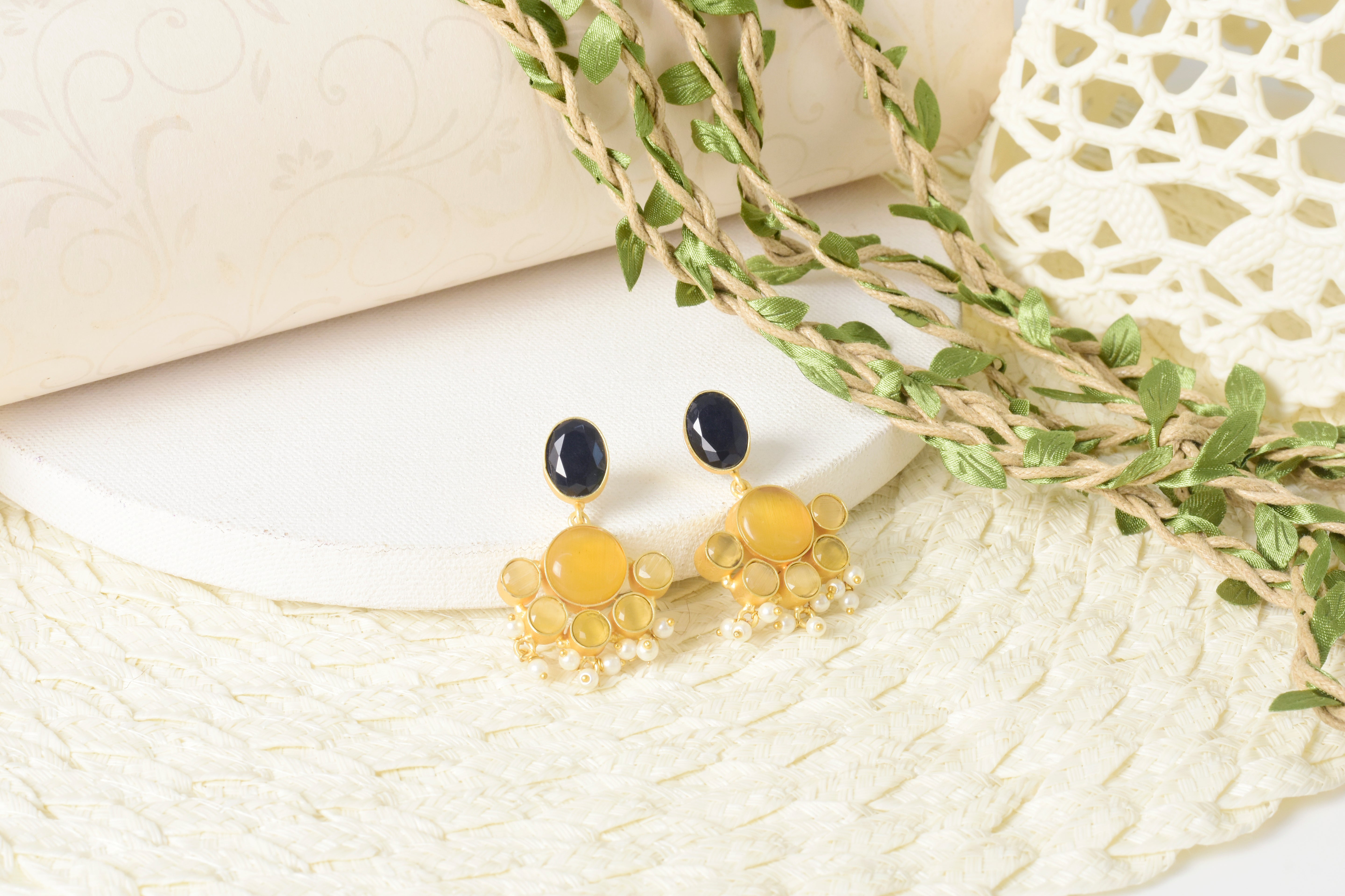 Amber Midnight Earrings