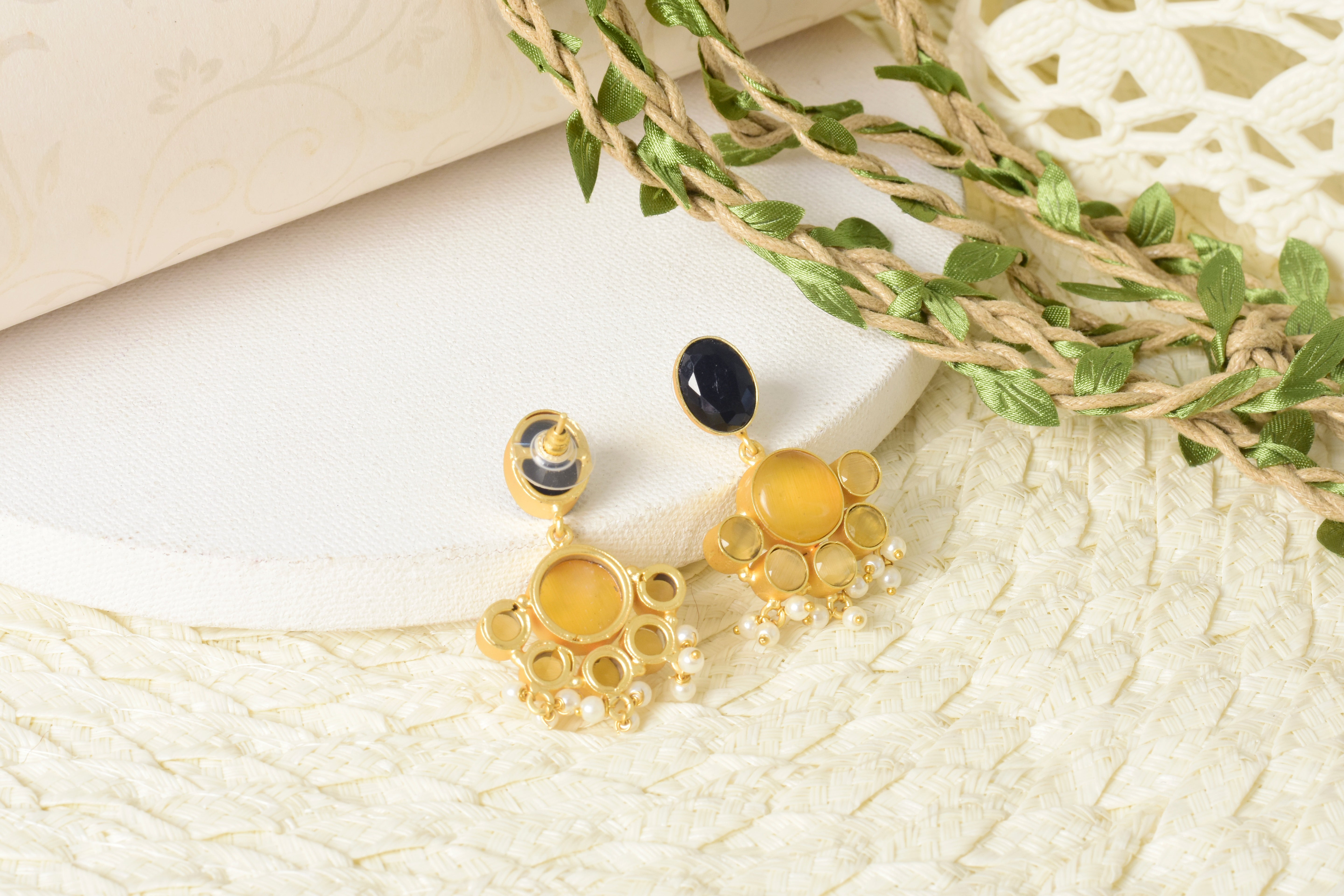 Amber Midnight Earrings