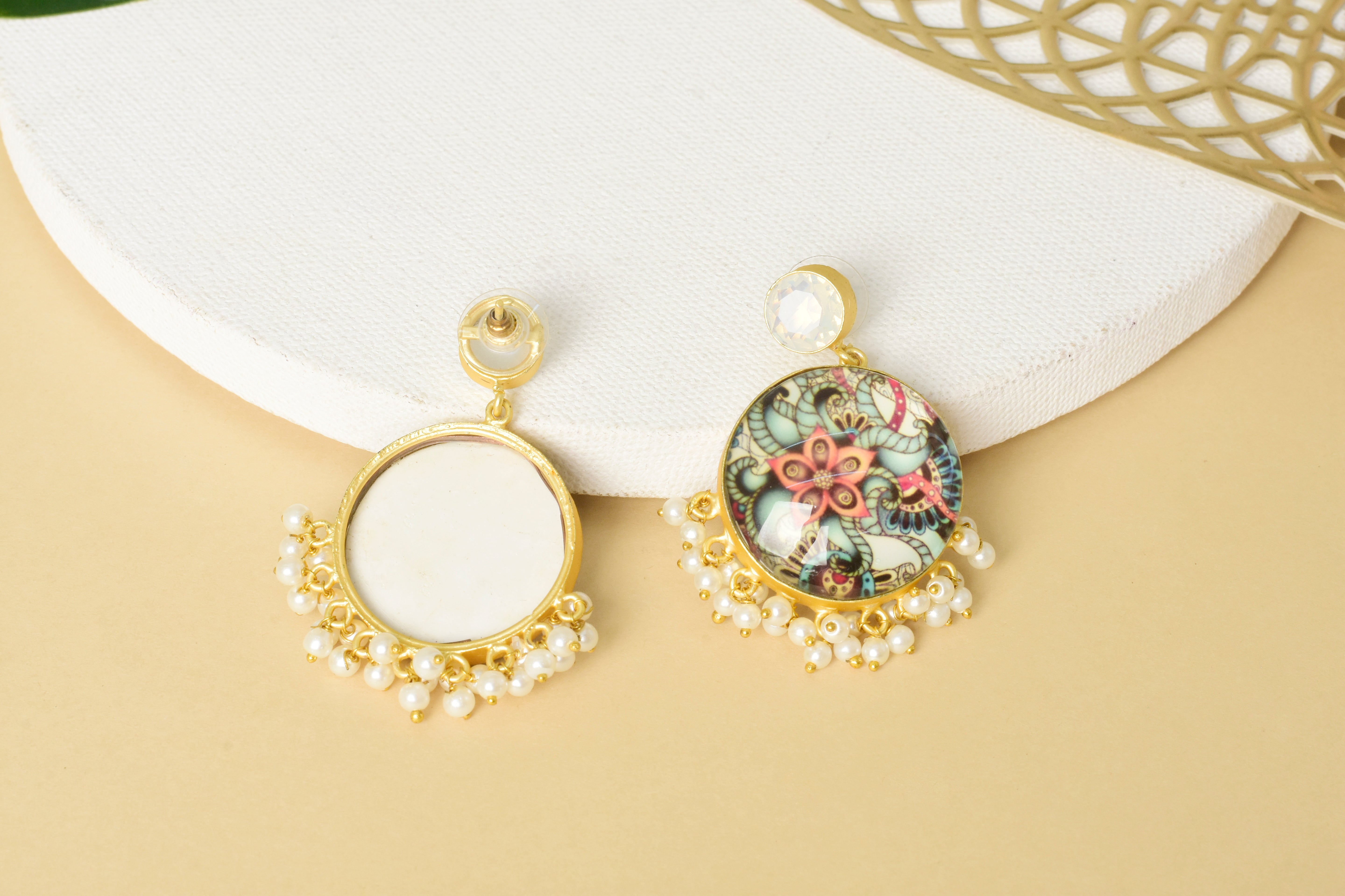 Madhubani Bloom Earrings