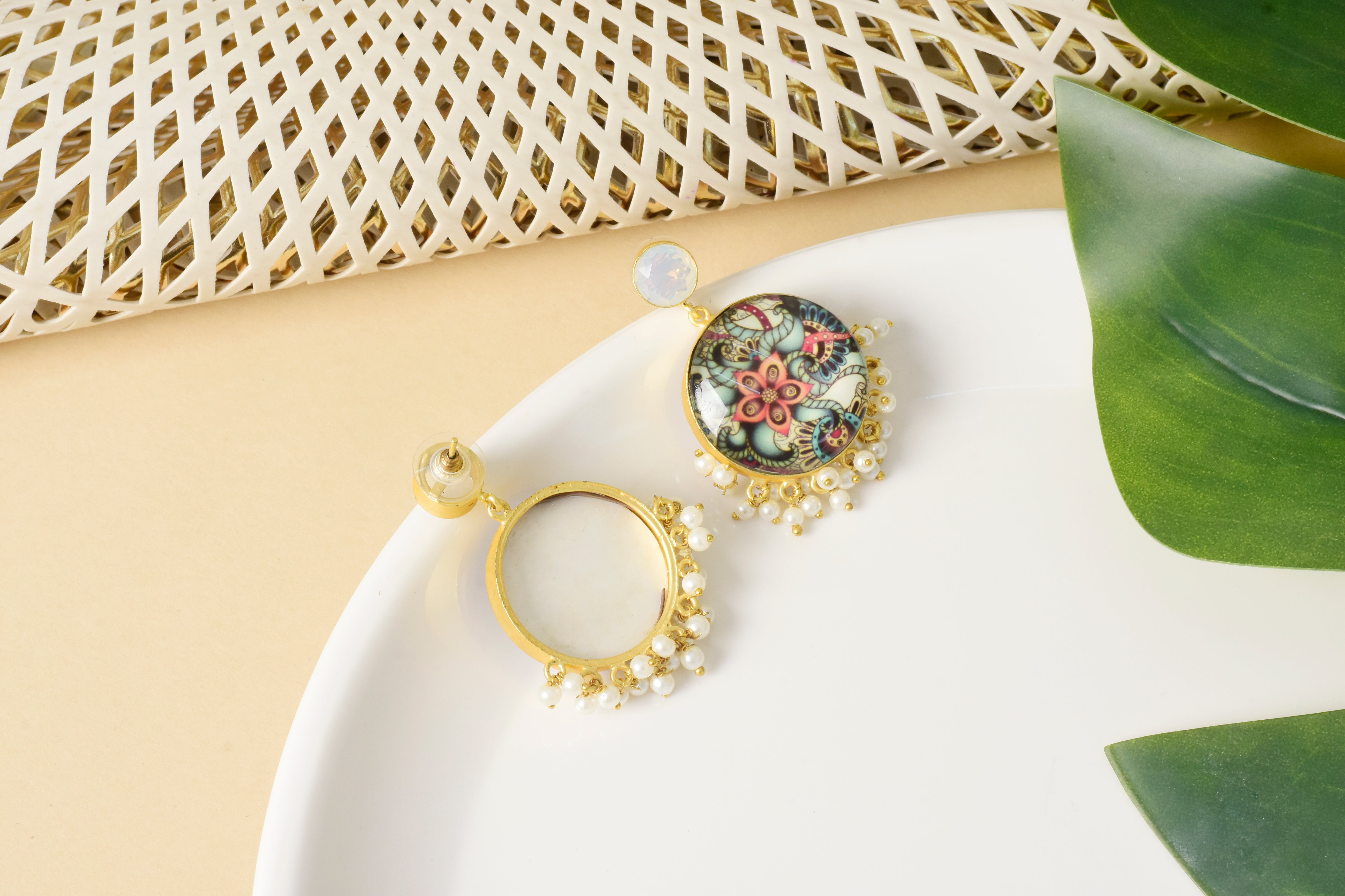Madhubani Bloom Earrings