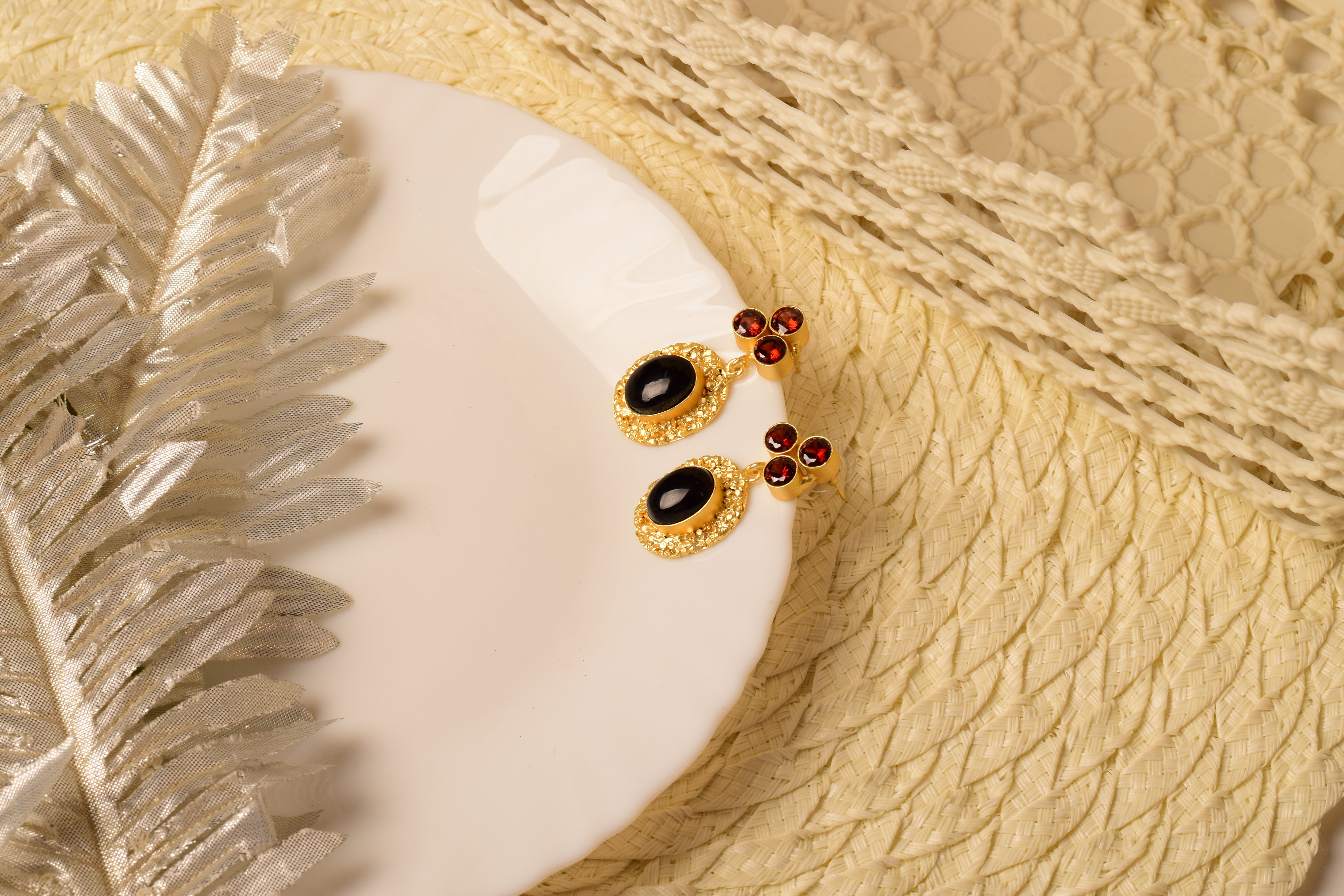 Midnight Ember Drop Earrings