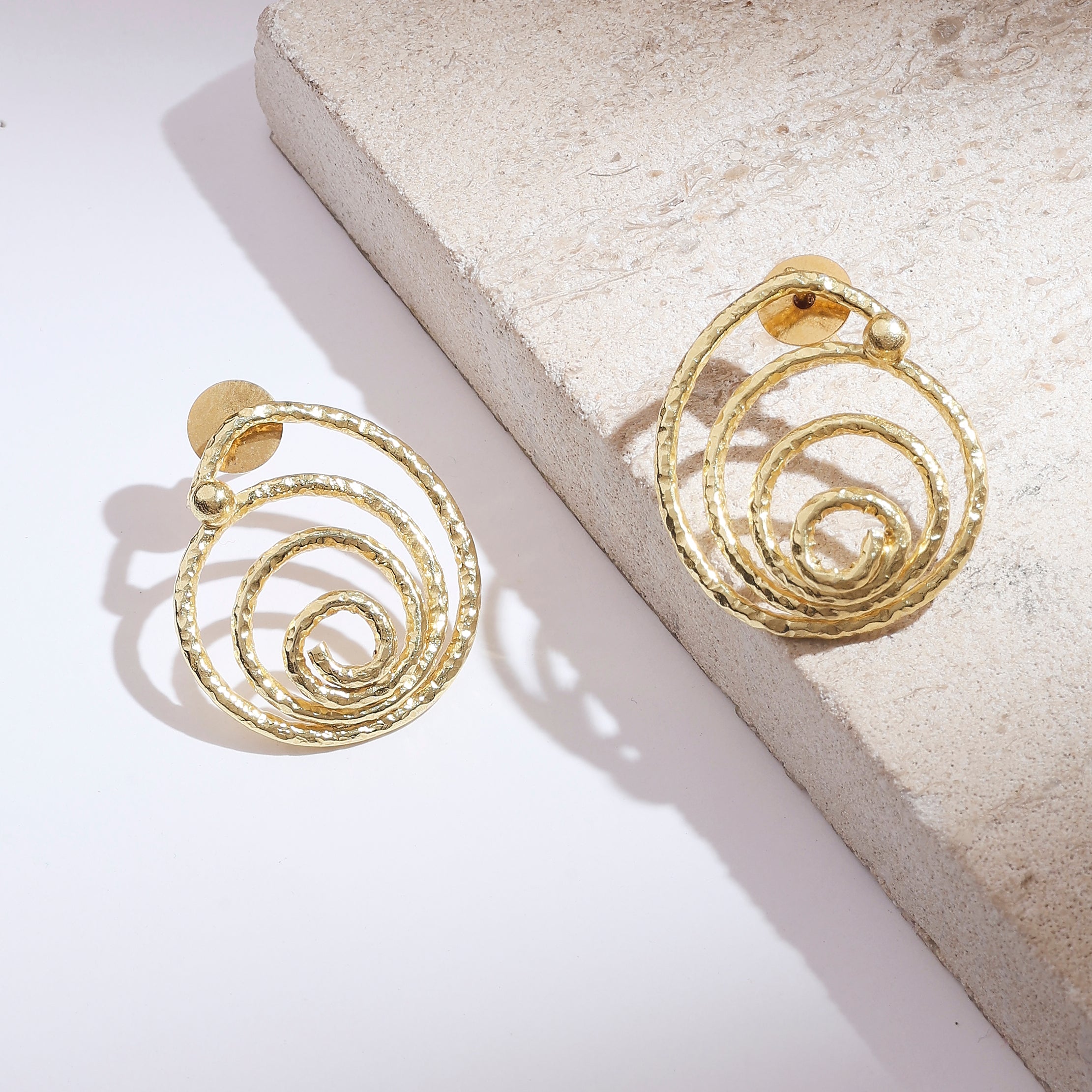 Golden Spiral Earrings
