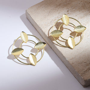 Leaf Circle Earrings Leaf Circle Earrings
