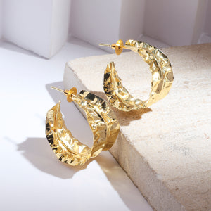 Textured Hoop Earrings Textured Hoop Earrings