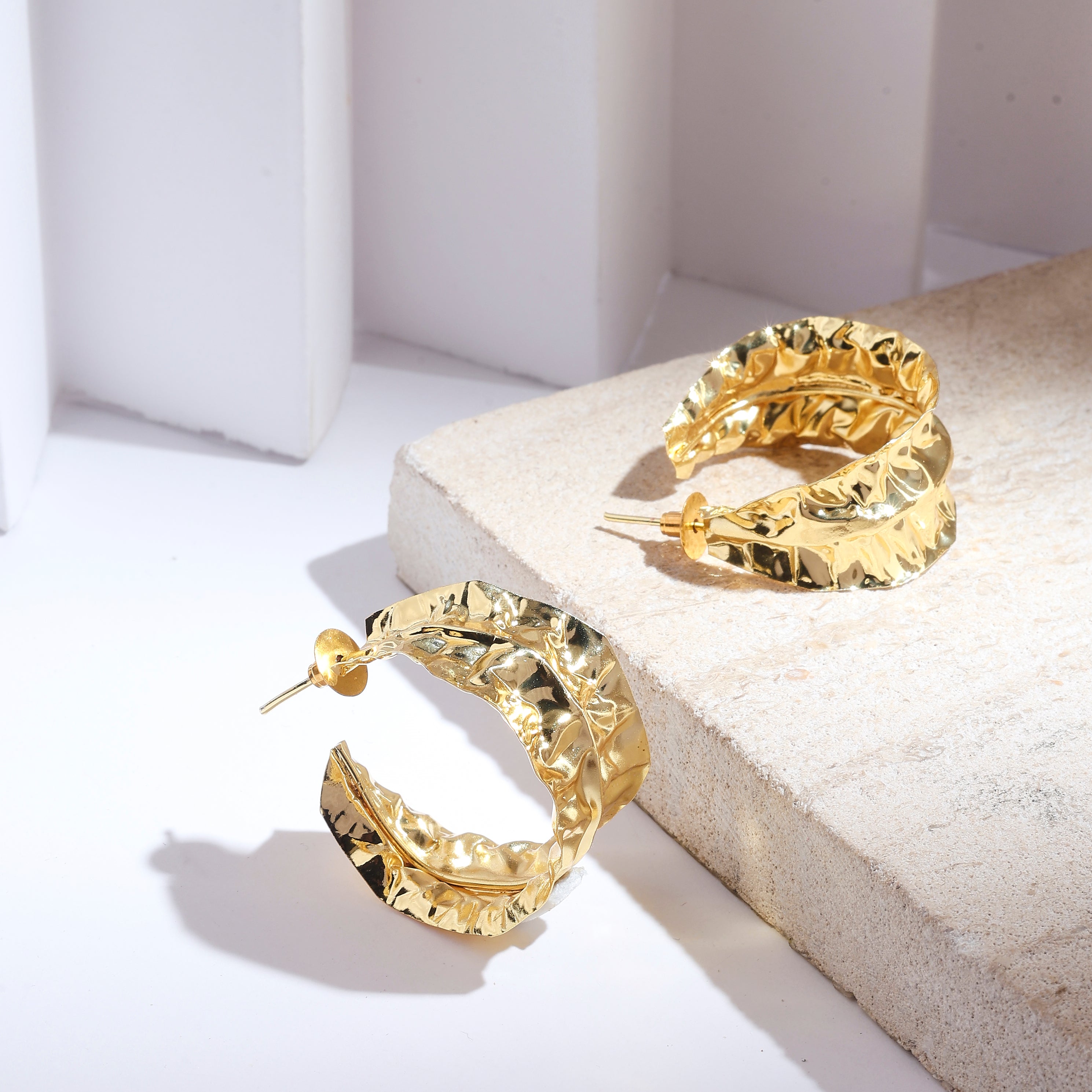 Textured Hoop Earrings