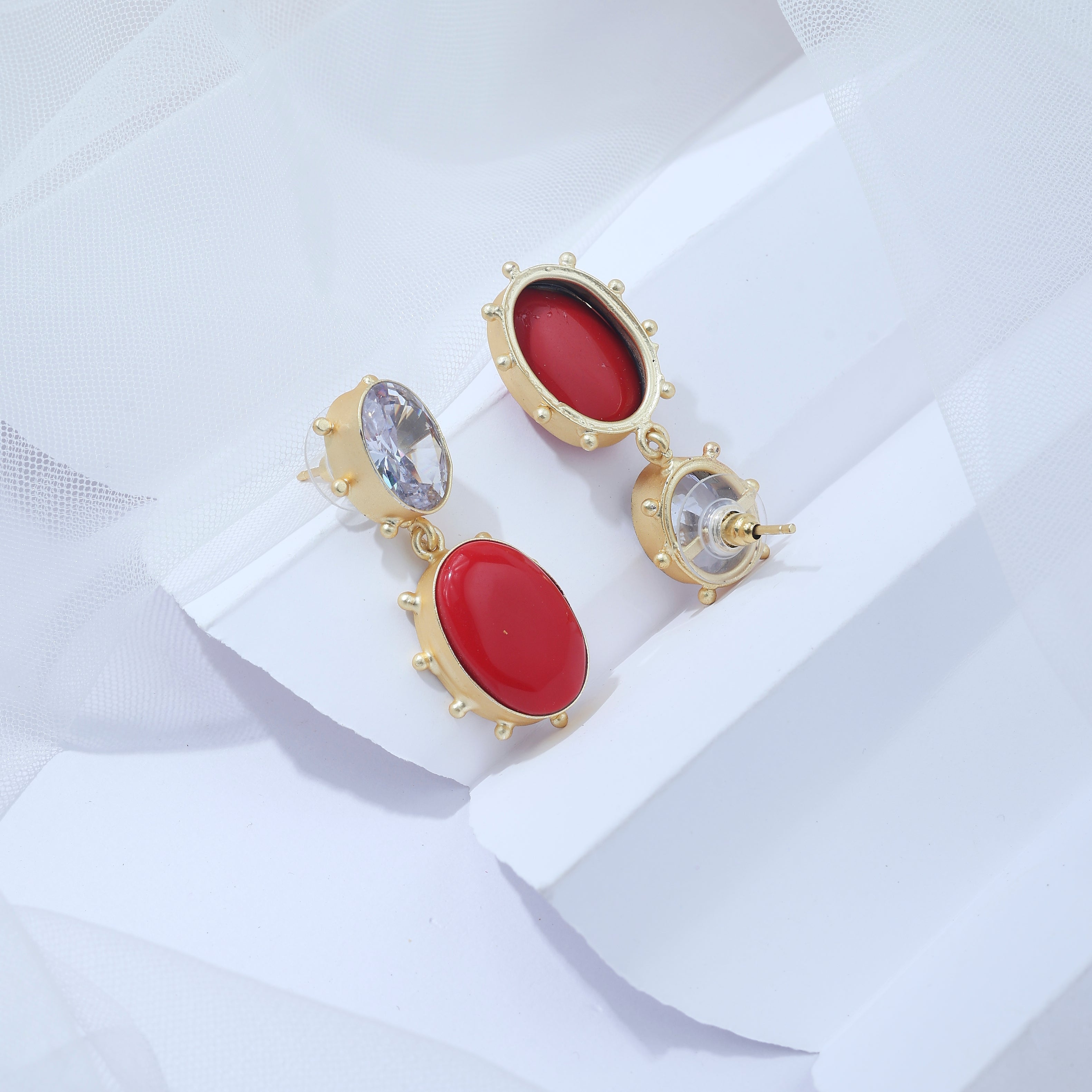Crimson Radiance Earrings