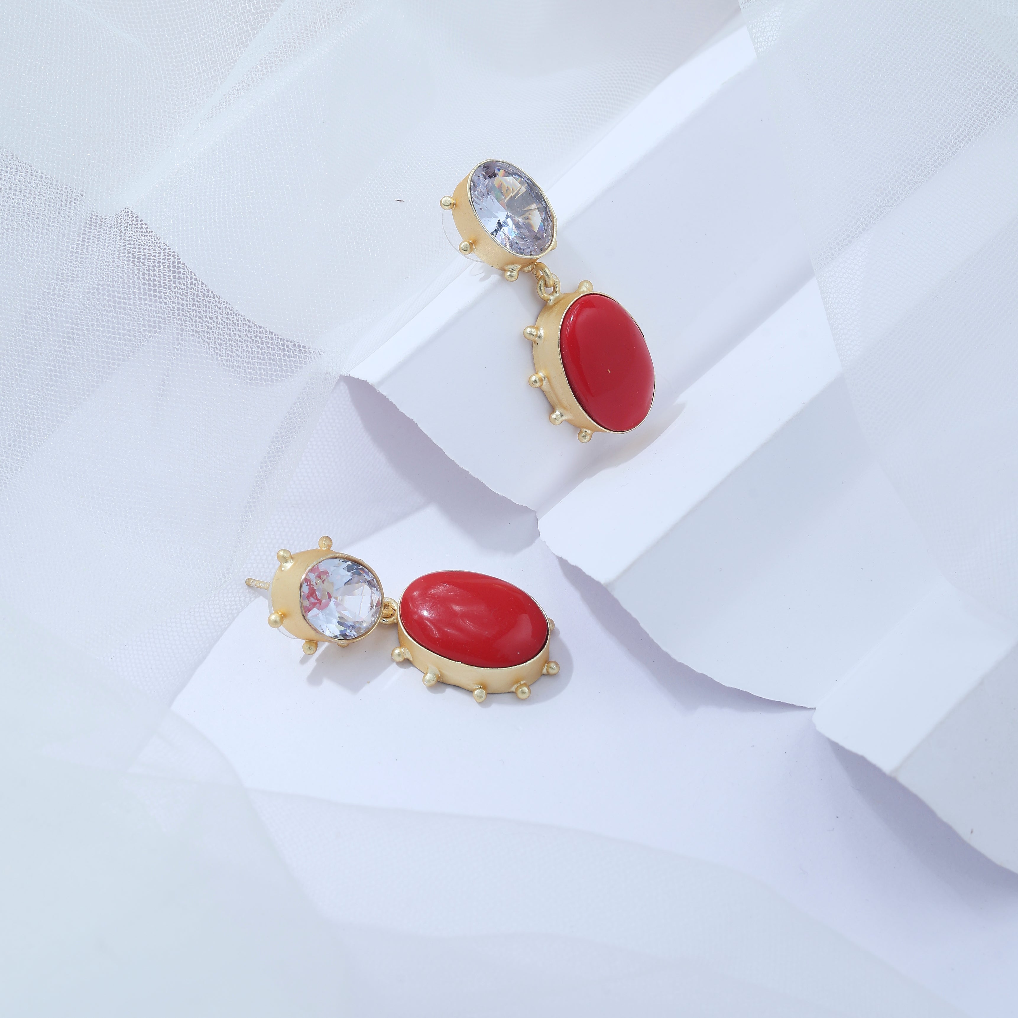 Crimson Radiance Earrings
