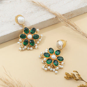Green Starfall Earrings Green Starfall Earrings