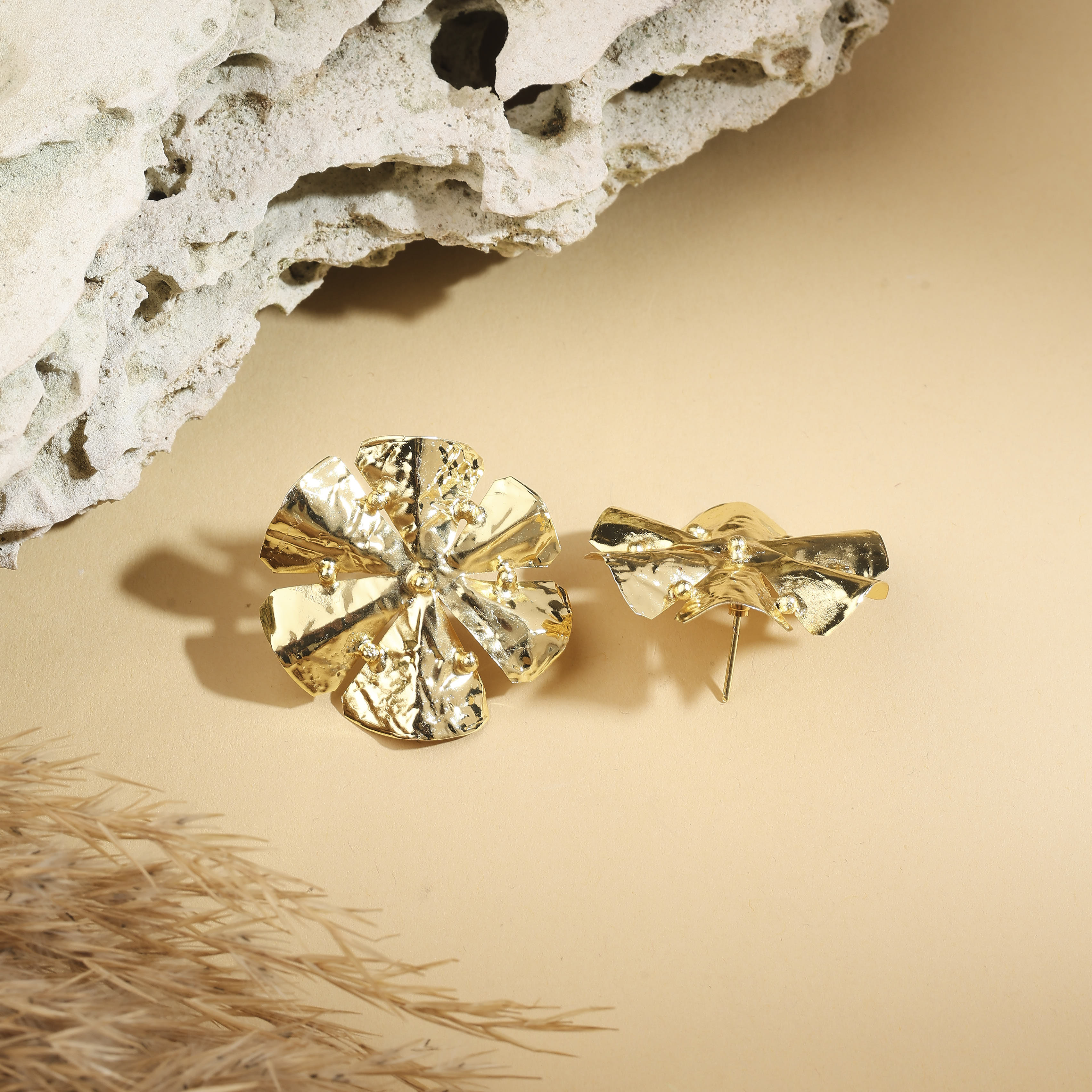 Bloom Brass Earrings