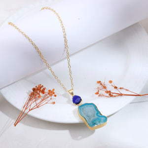 Blue Glow Druzy Necklace Blue Glow Druzy Necklace