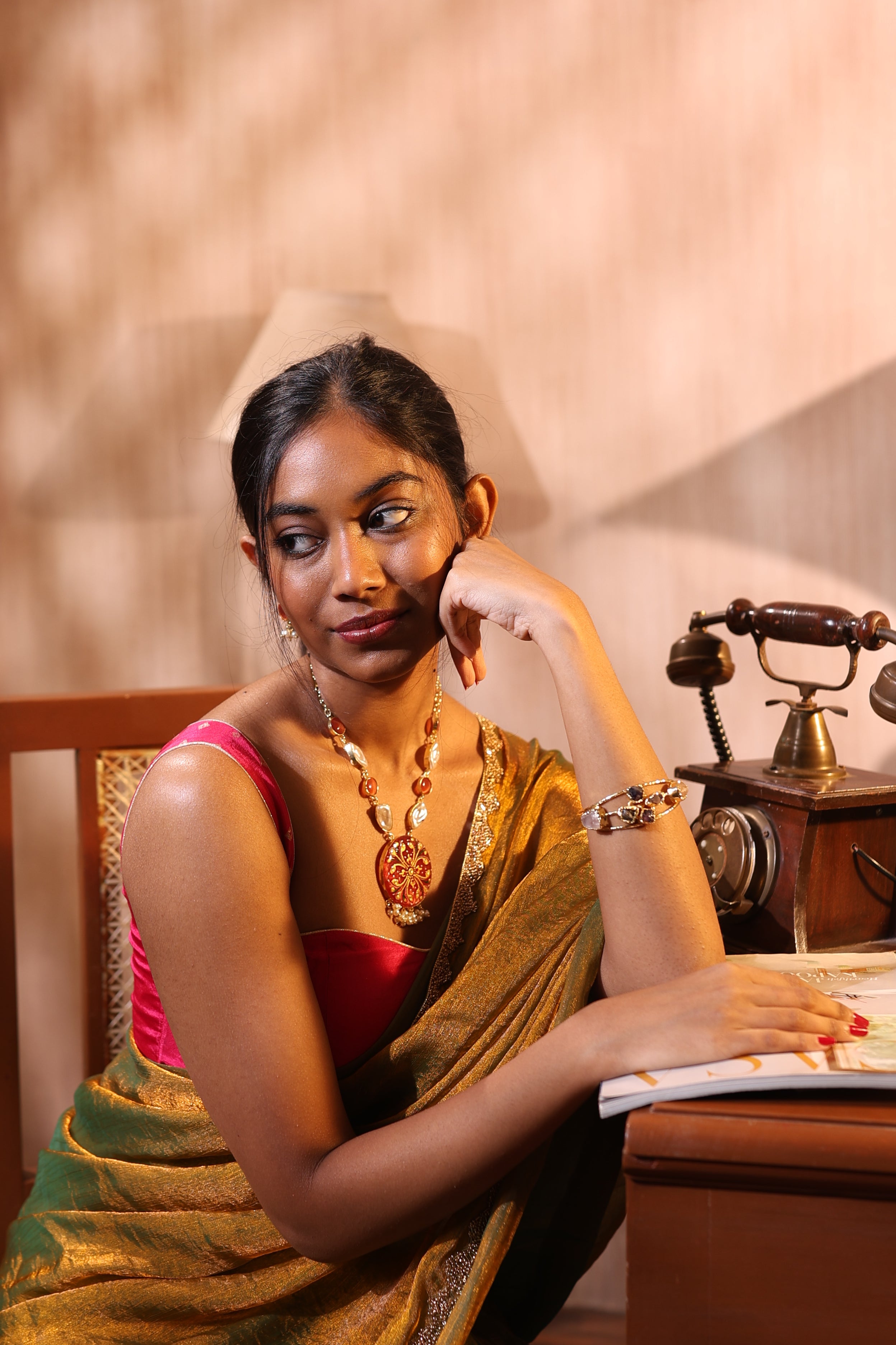 Gulzar Enamel Necklace Set