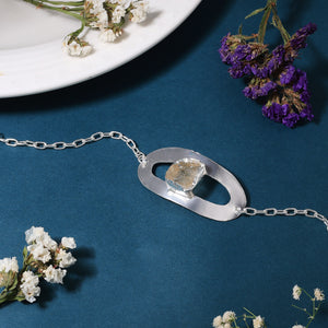 Silver Lemon Stone Bracelet Silver Lemon Stone Bracelet