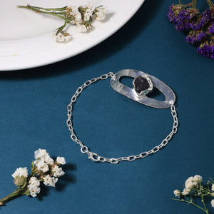 Silver Black Tourmaline Bracelet Silver Black Tourmaline Bracelet