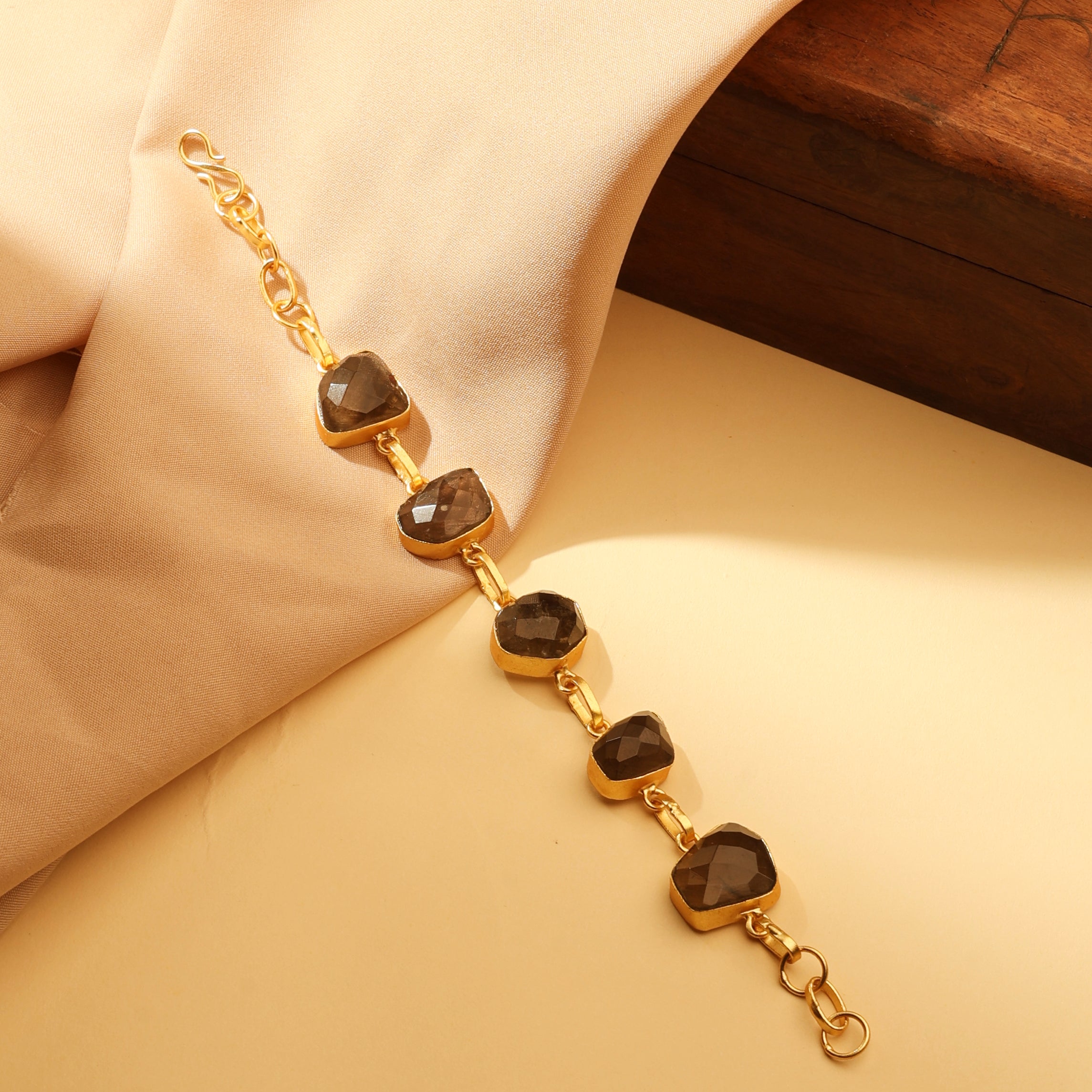 Smoky Topaz Link Bracelet