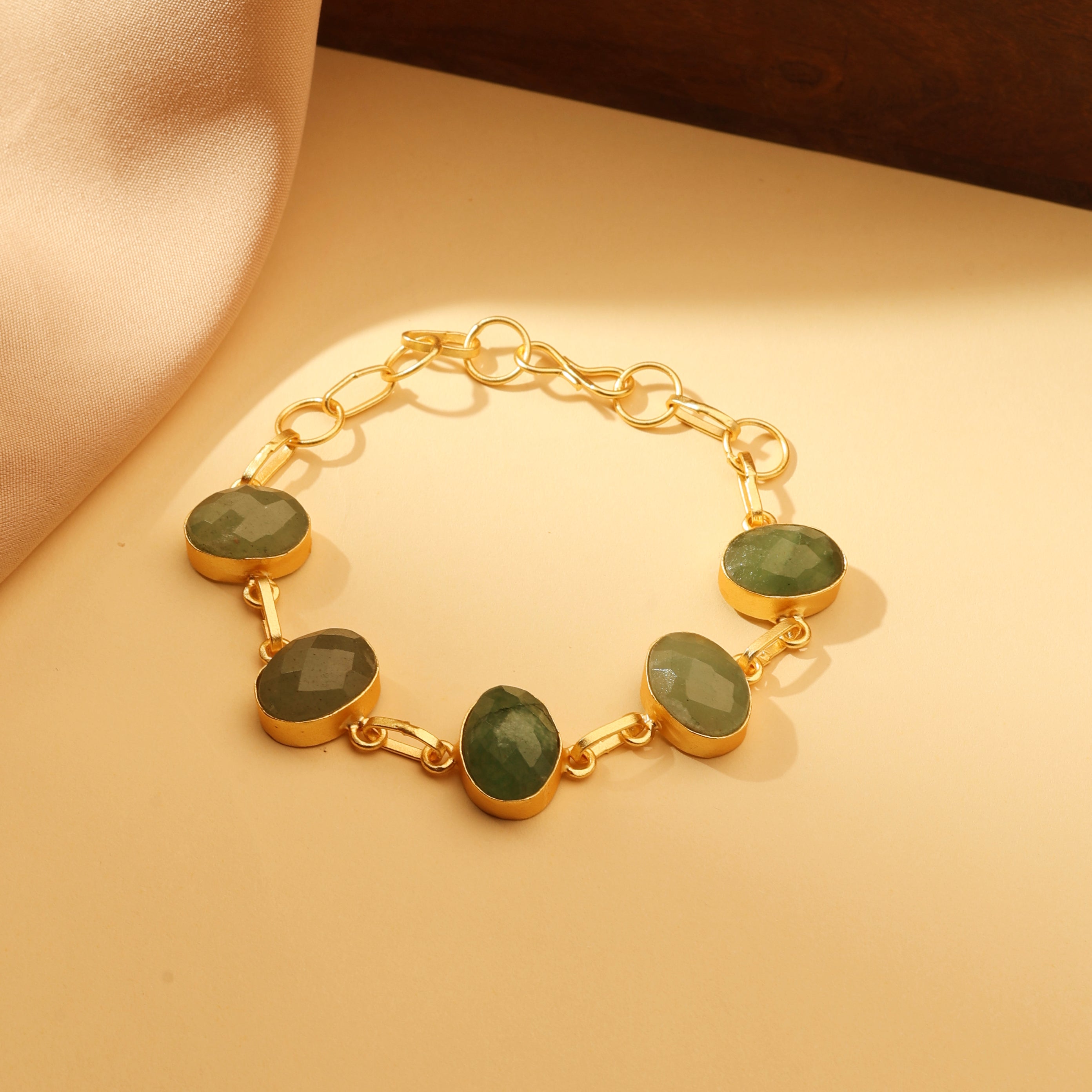 Green Aventurine Link Bracelet