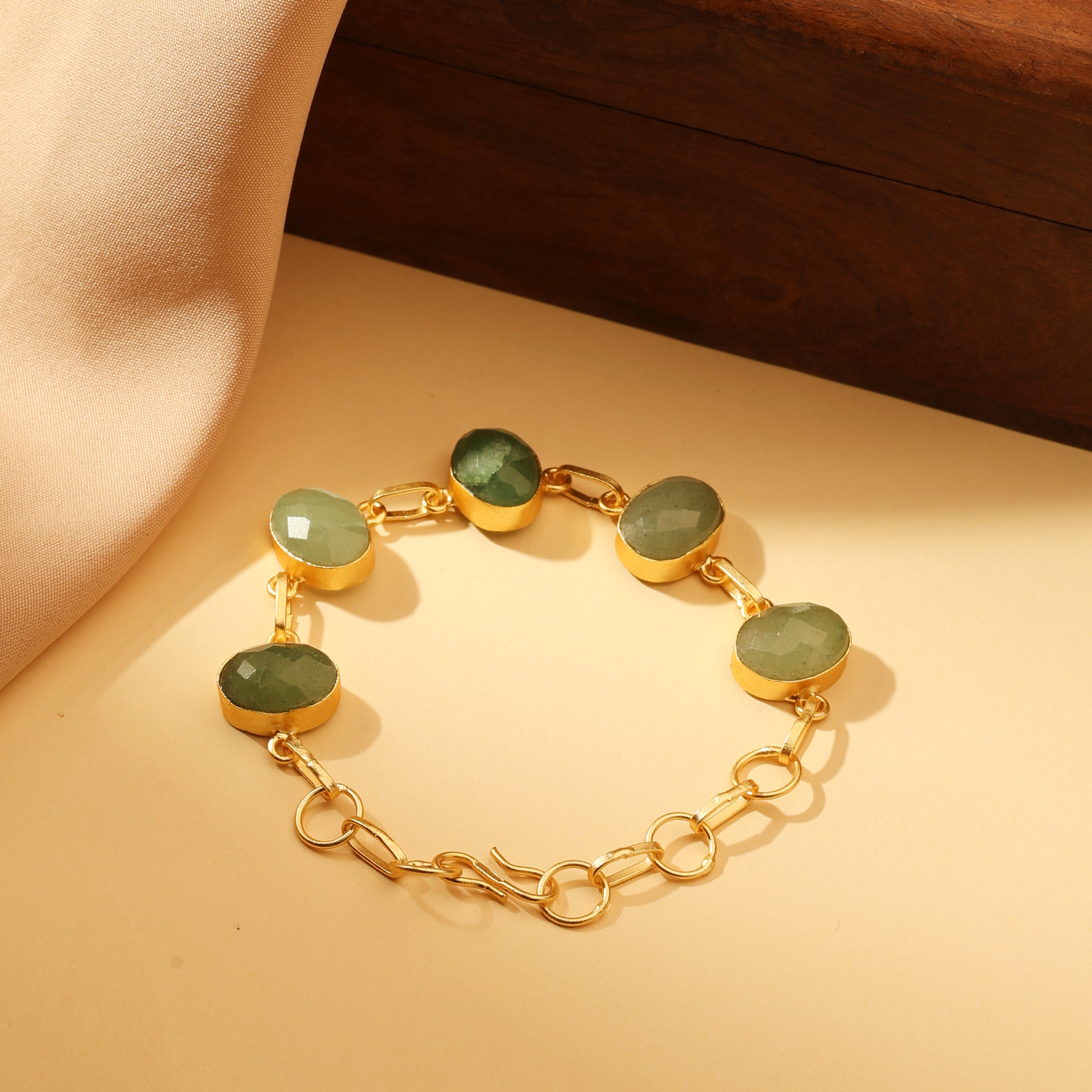 Green Aventurine Link Bracelet