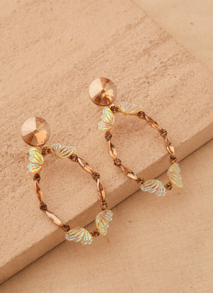 Sand Crystal Butterfly Earrings Sand Crystal Butterfly Earrings