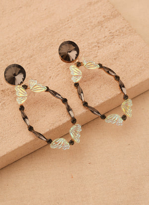 Black Crystal Butterfly Earrings Black Crystal Butterfly Earrings