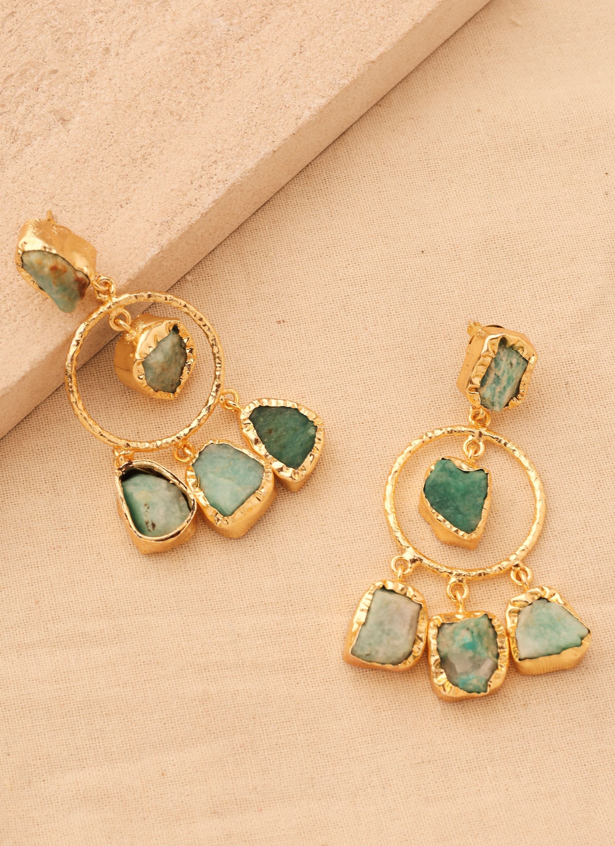 Amazon Stone Danglers