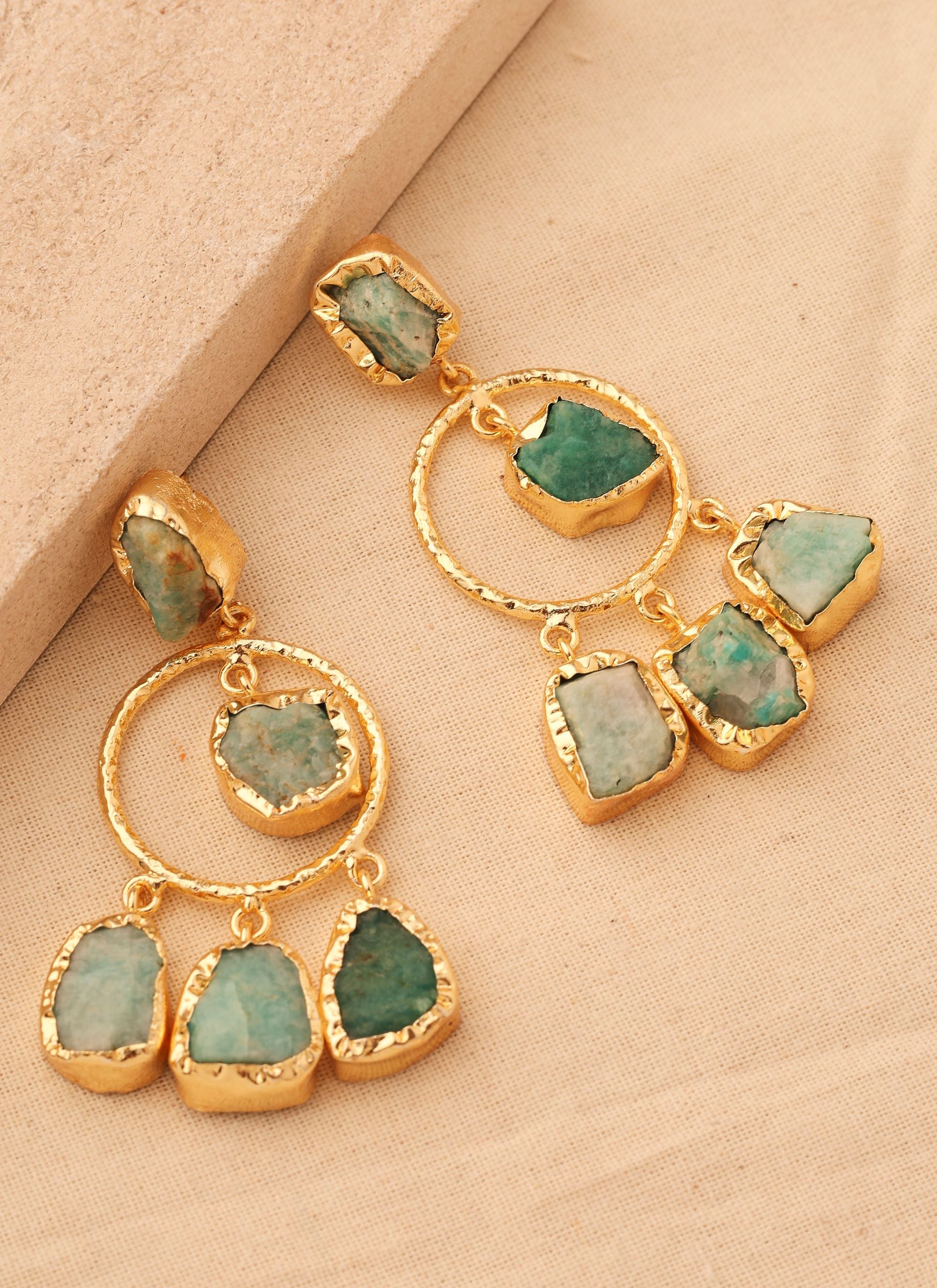 Amazon Stone Danglers