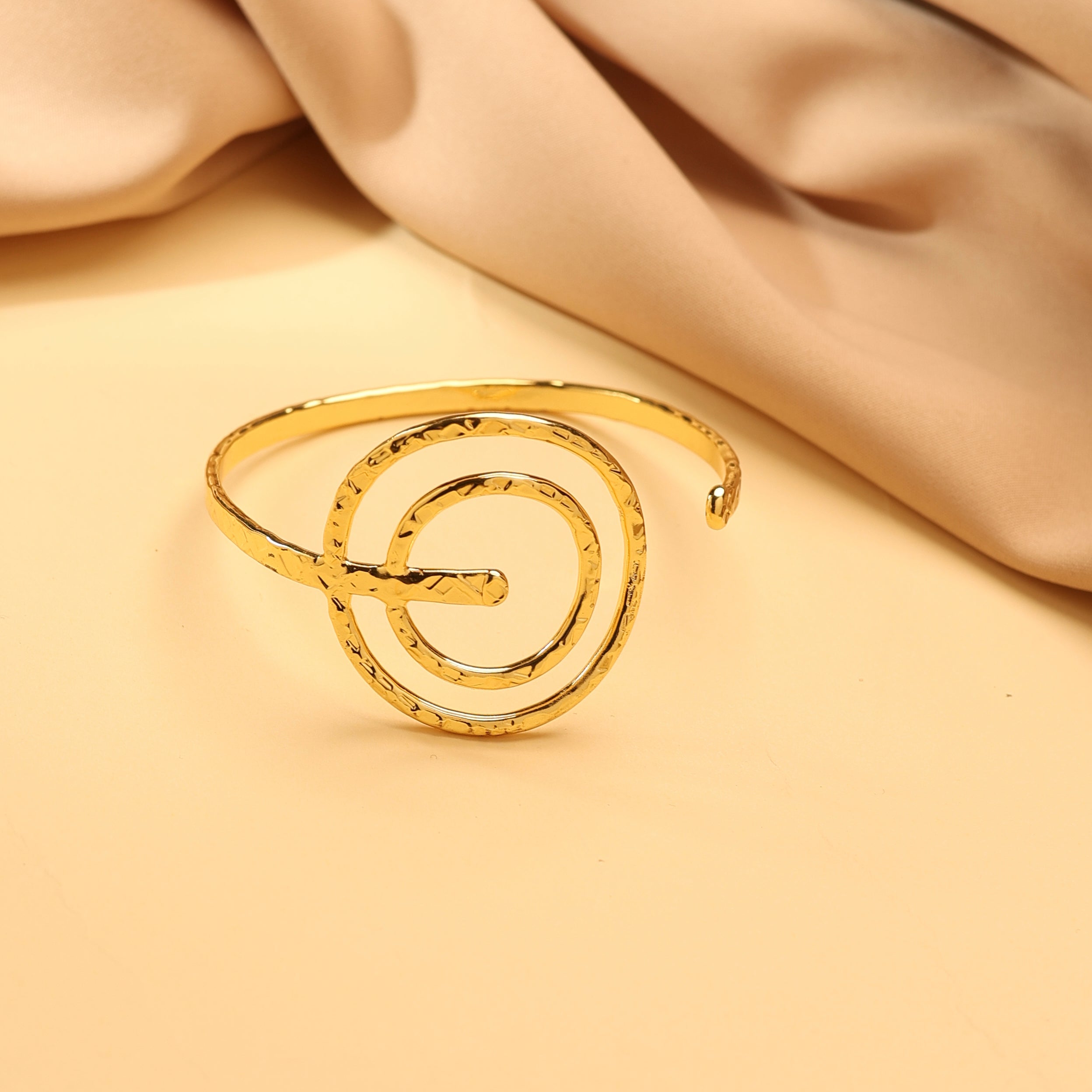 Spiral Wire Open Cuff Bracelet