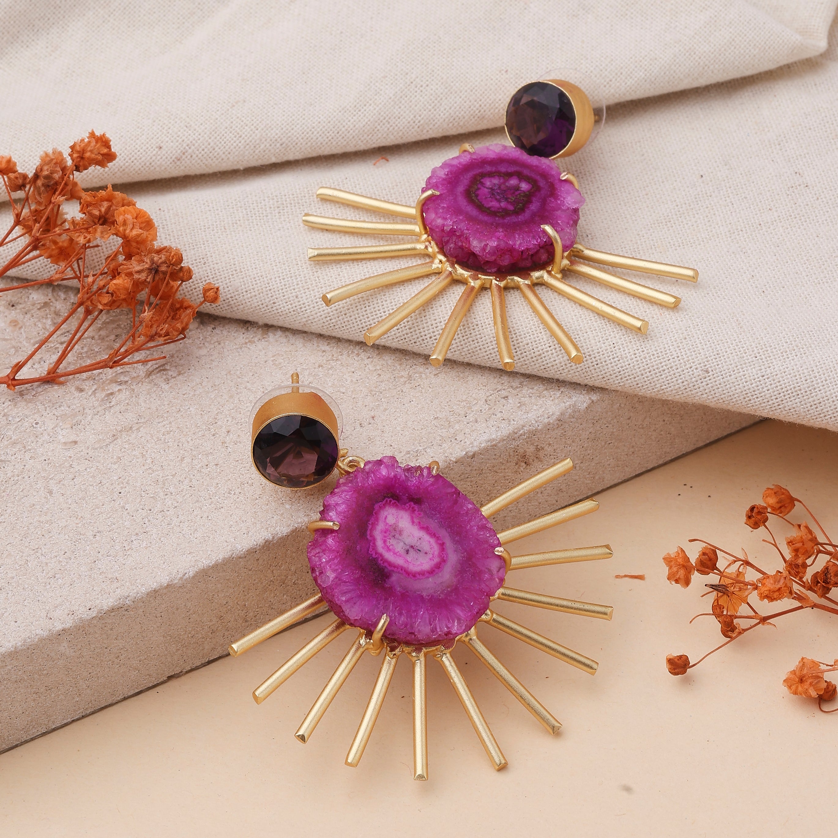 Purple Oceanic Breeze Earrings