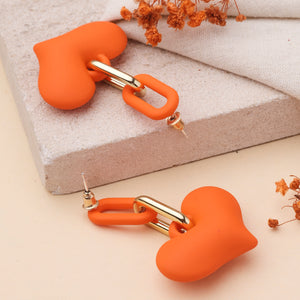 Orange Love Hanger Earrings Orange Love Hanger Earrings