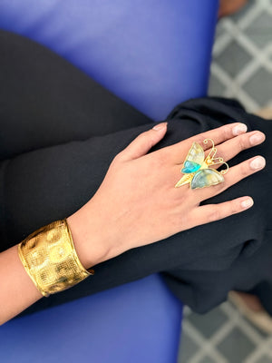 Blue & Yellow Aura Ring — Made With Love Blue & Yellow Aura Ring — Made With Love