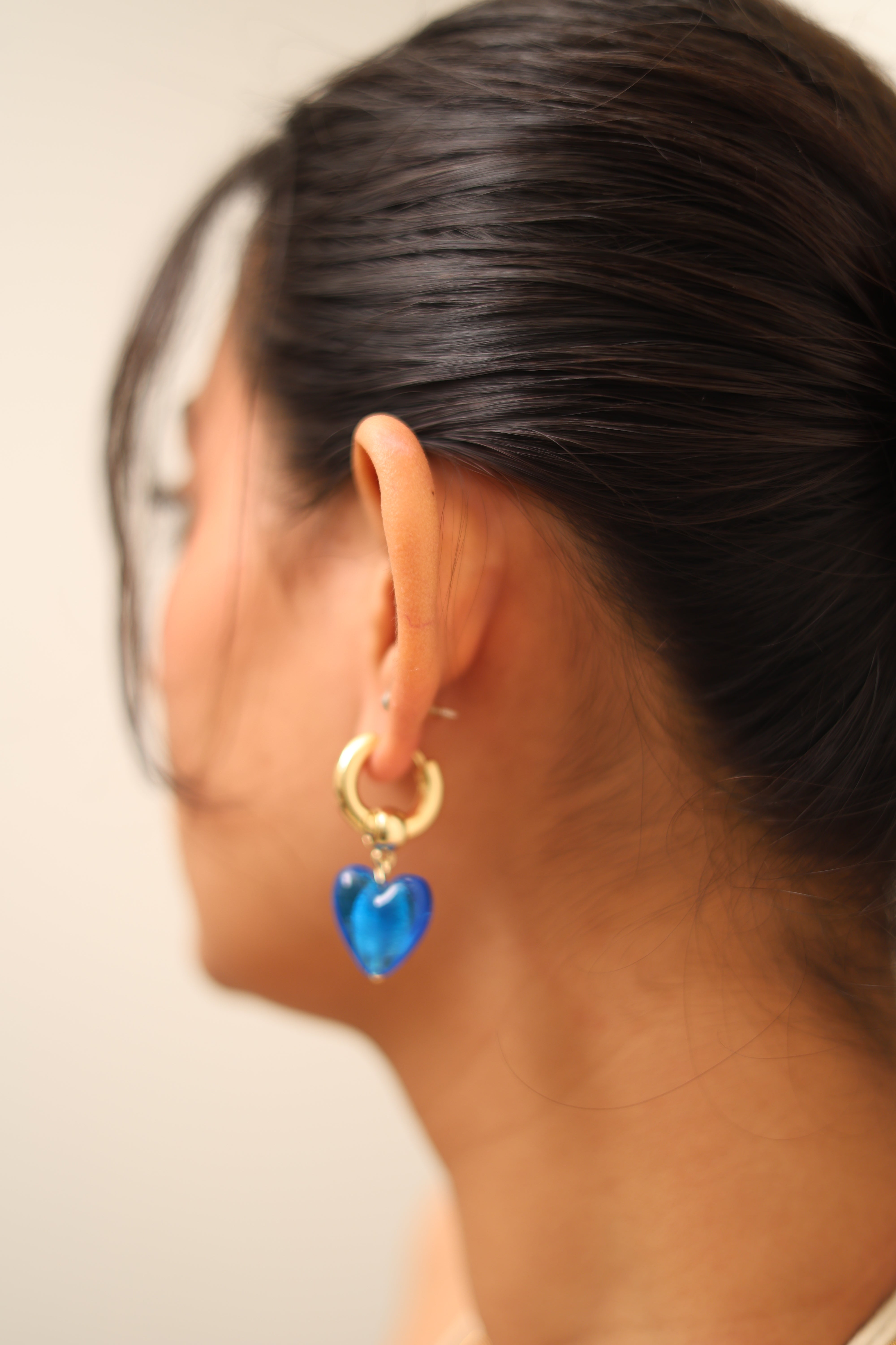 Blue Stone Love Earrings