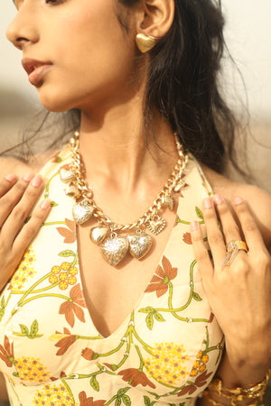 Baroque Heart Charm Neckpiece Baroque Heart Charm Neckpiece