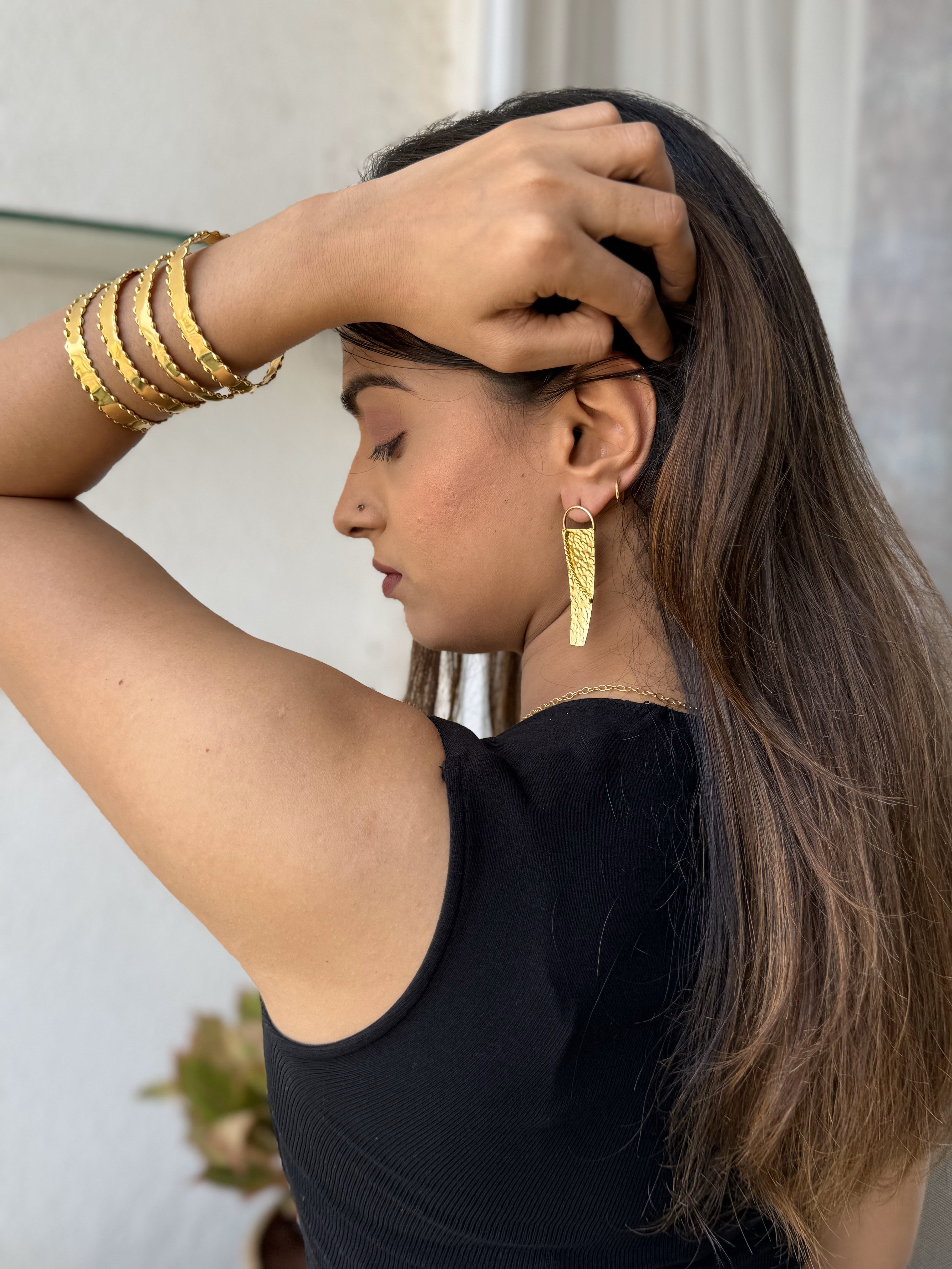 Golden Edge Earrings