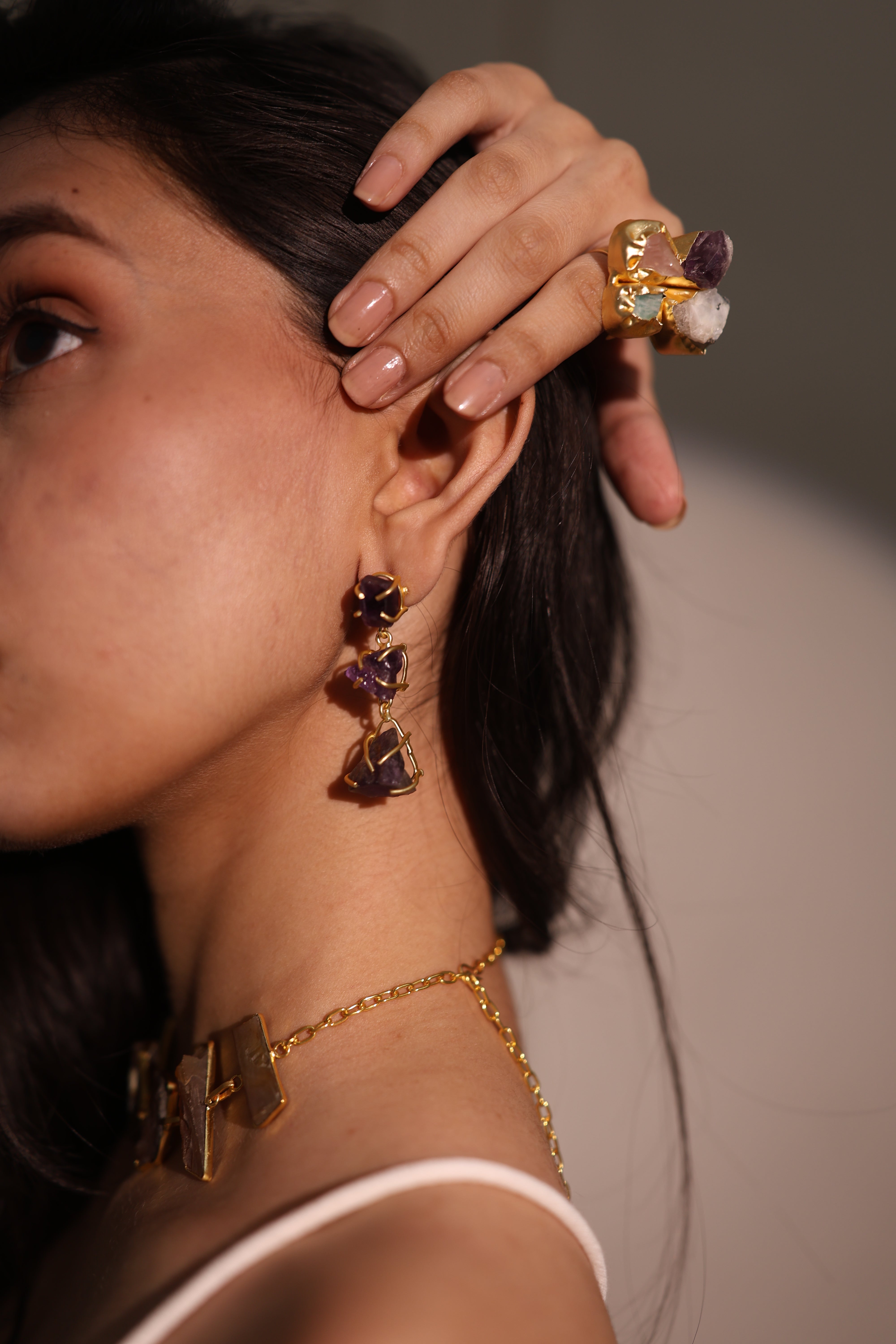 Amethyst Cascade Earrings