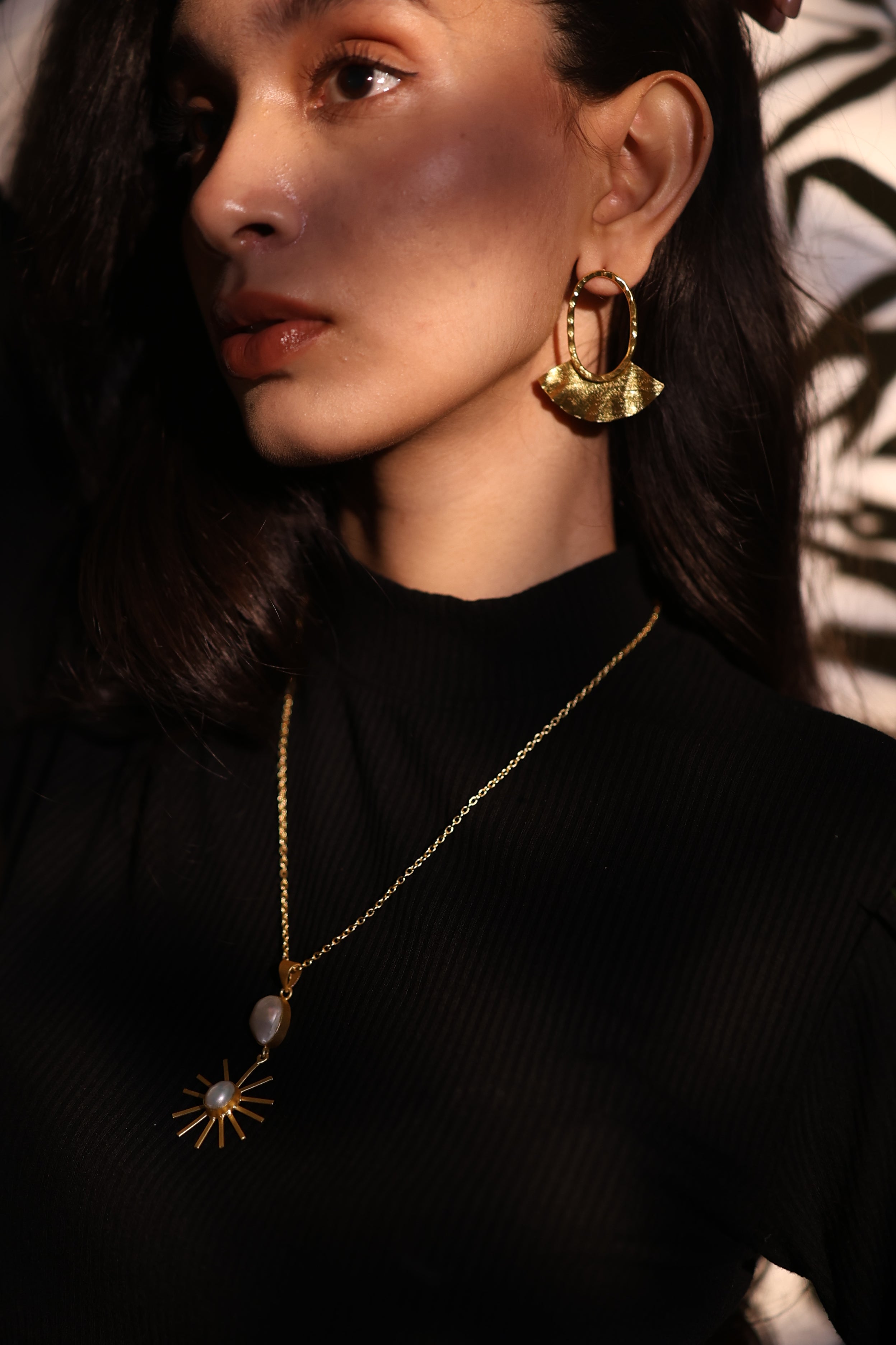 Gilded Ruffle Earrings