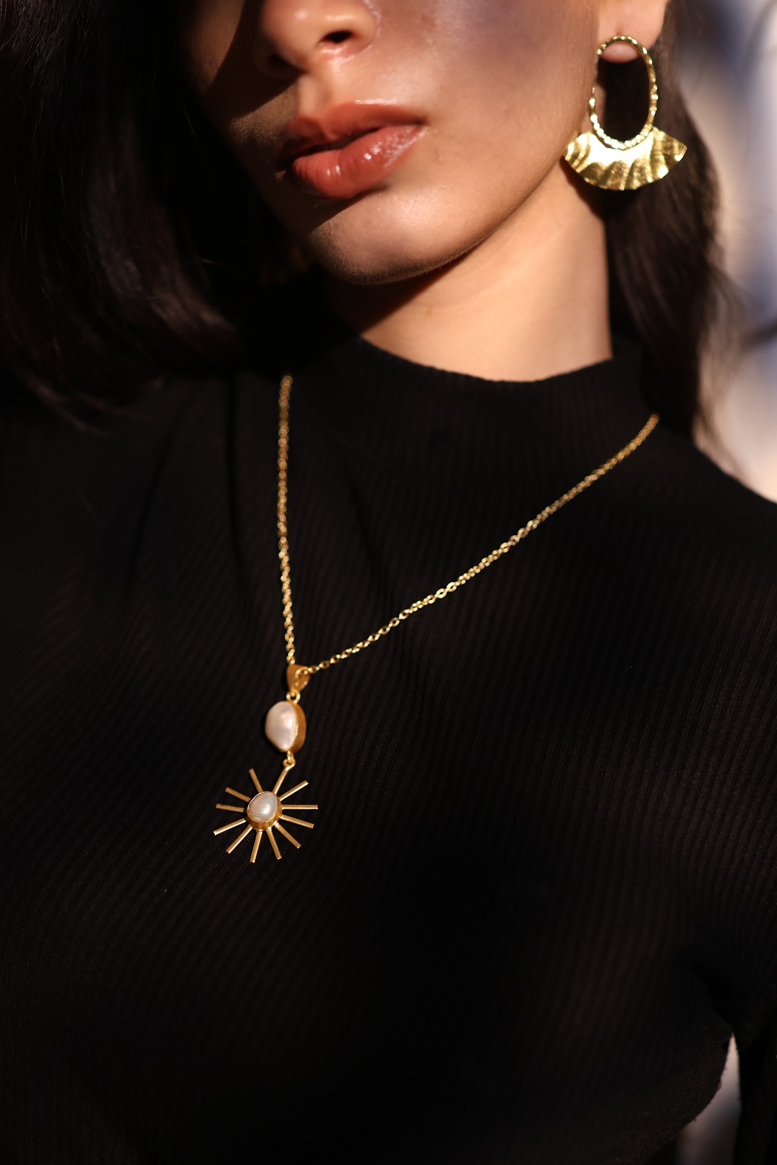 Gilded Ruffle Earrings