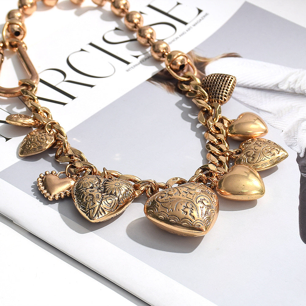 Baroque Heart Charm Neckpiece