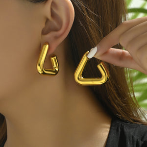 Radiant Triangle gold earrings Radiant Triangle gold earrings