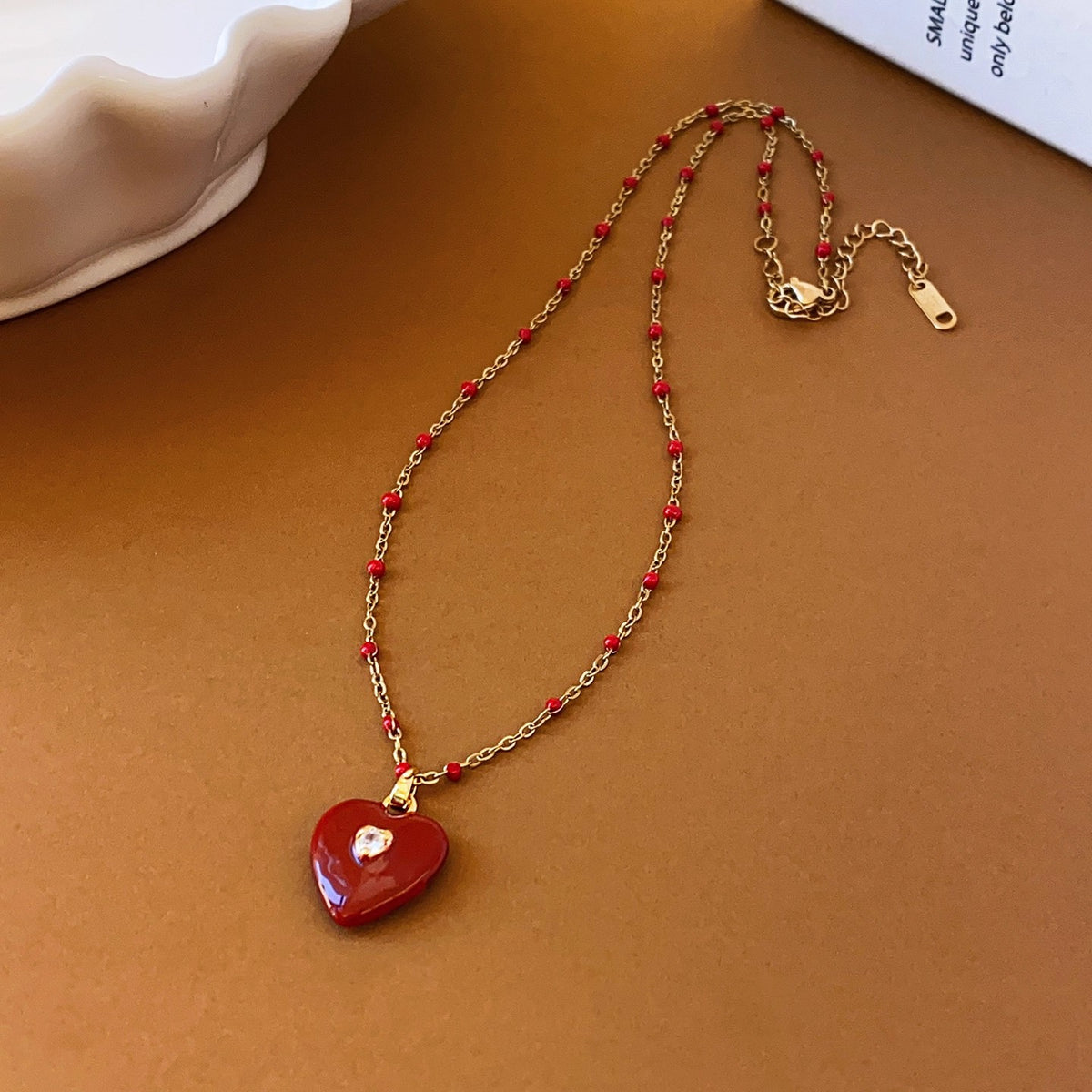 Crimson Duo — Earrings + Necklace Set
