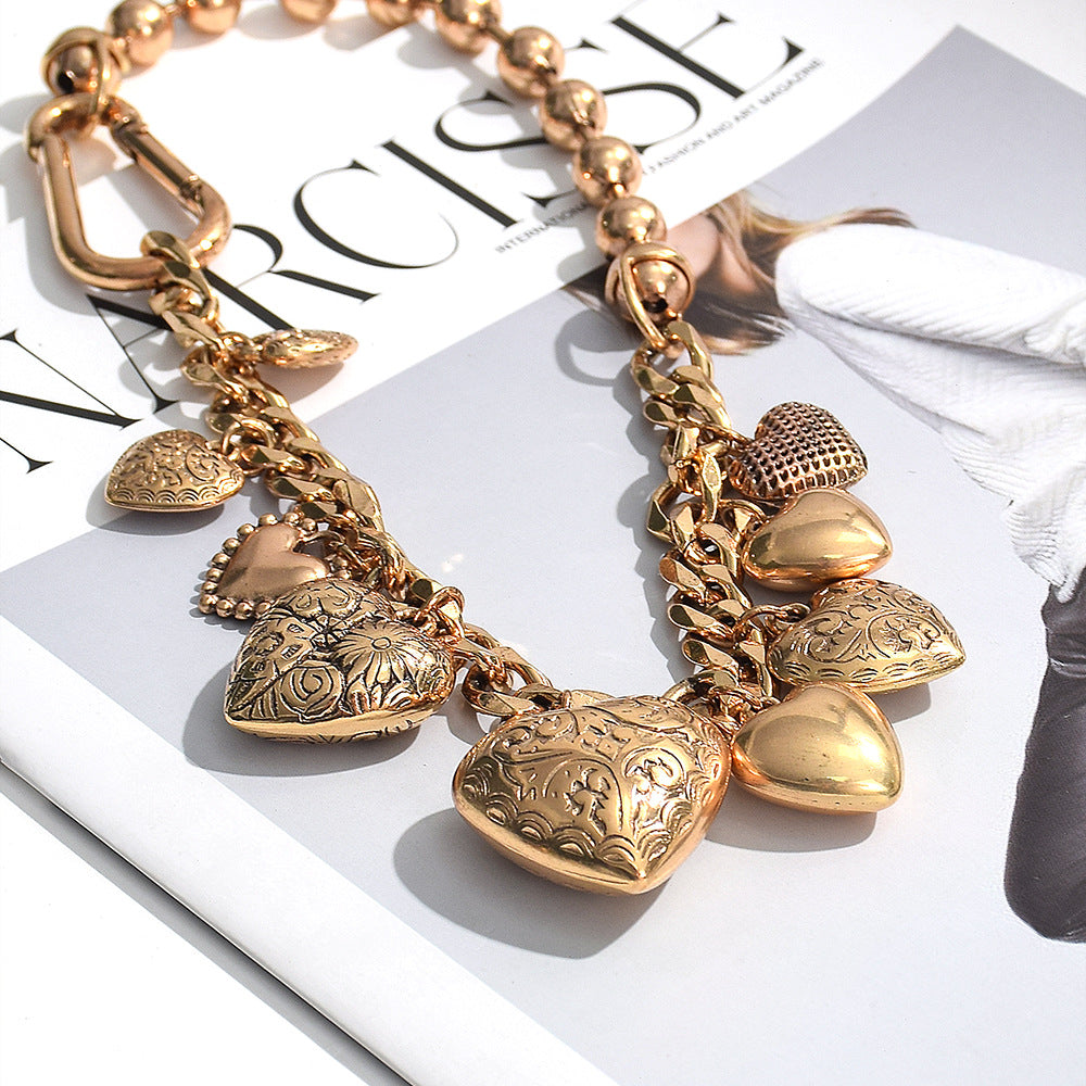 Baroque Heart Charm Neckpiece