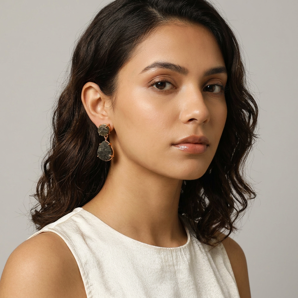 Smoky Tourmaline Drop Earrings