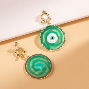 Emerald Aura Evil Eye Earrings Emerald Aura Evil Eye Earrings