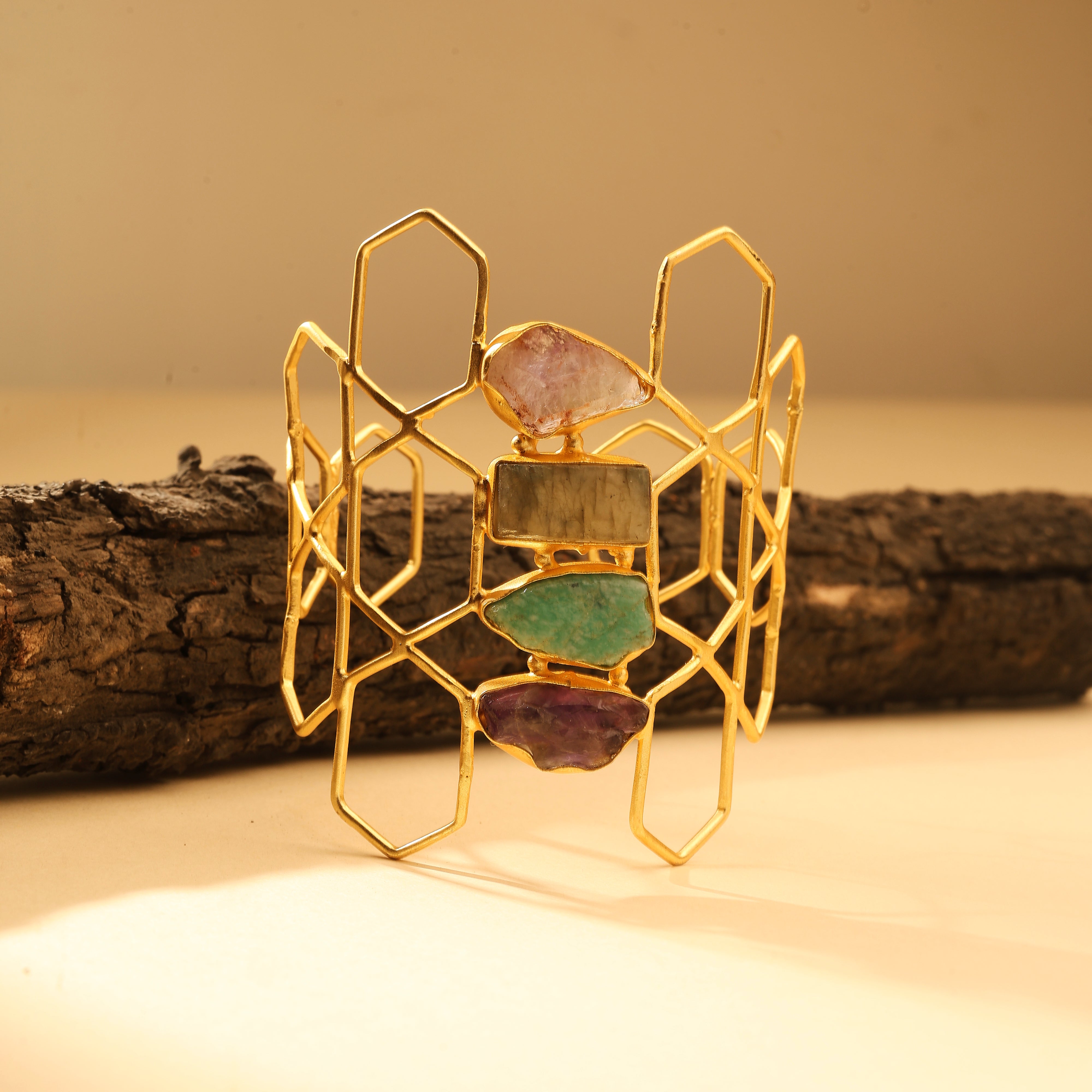 Prism Stone Lattice Cuff