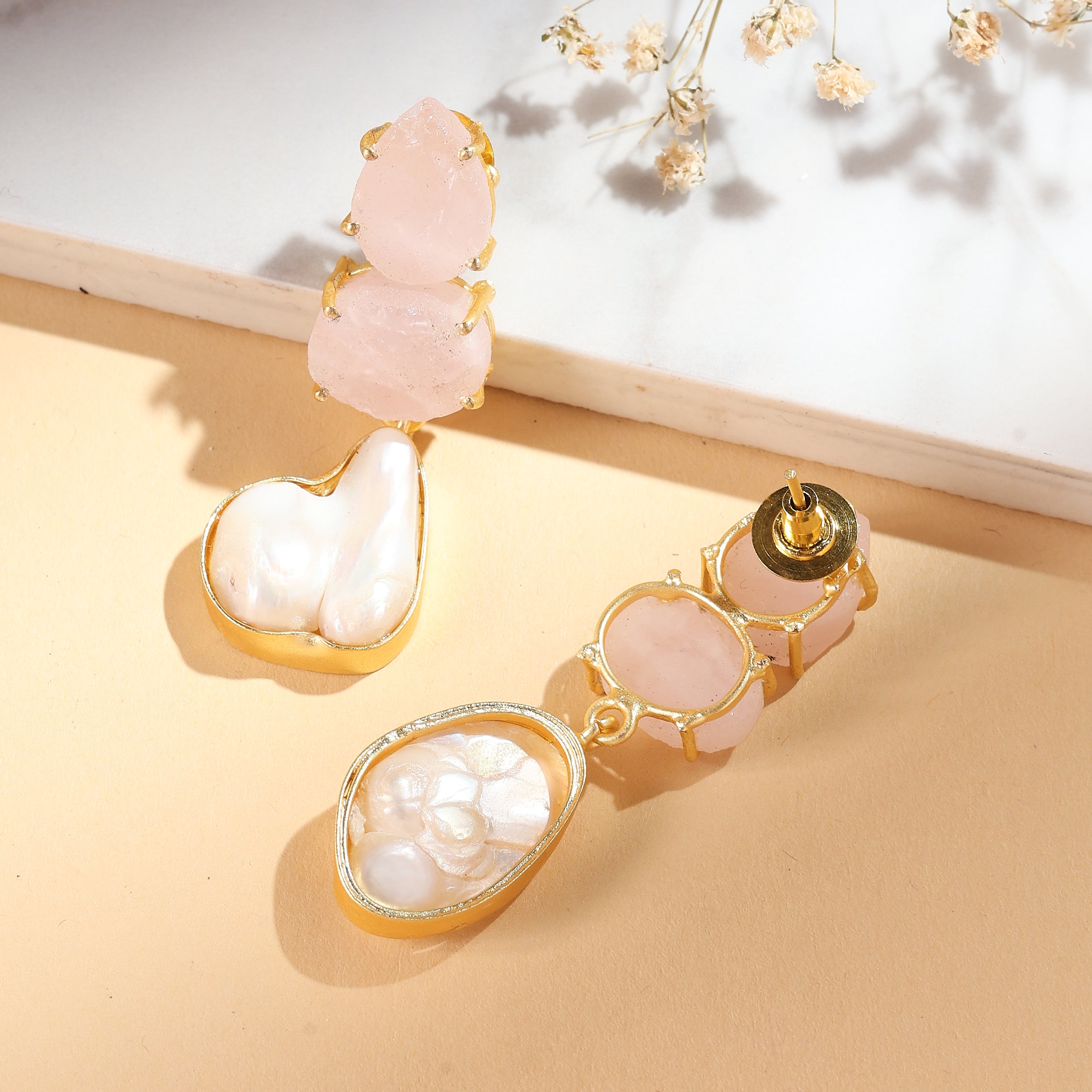 Blush Pearl Glow Earrings 🌸✨